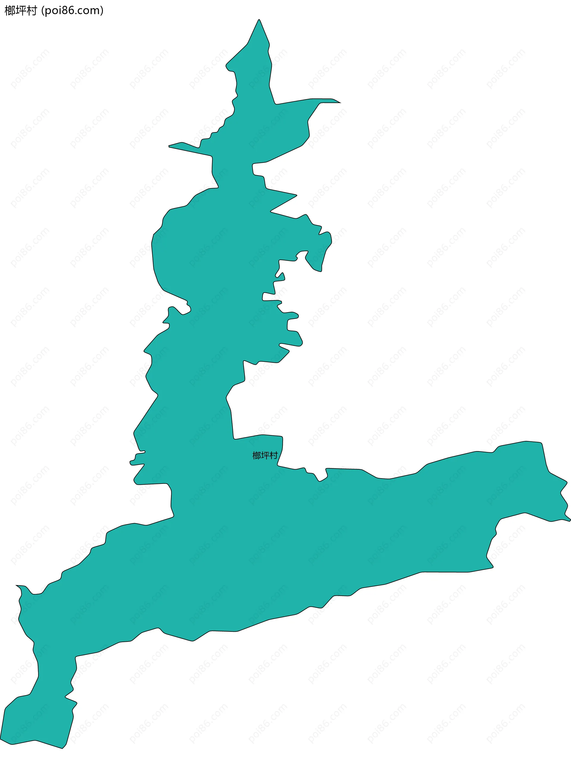 榔坪村边界地图