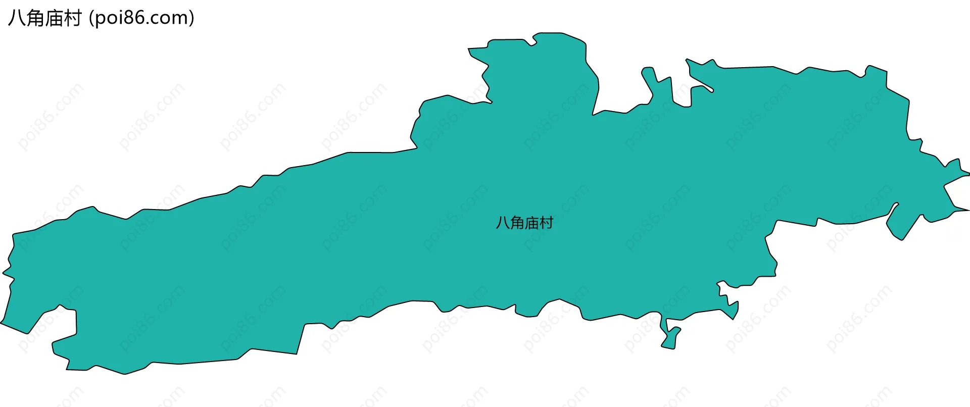 八角庙村边界地图