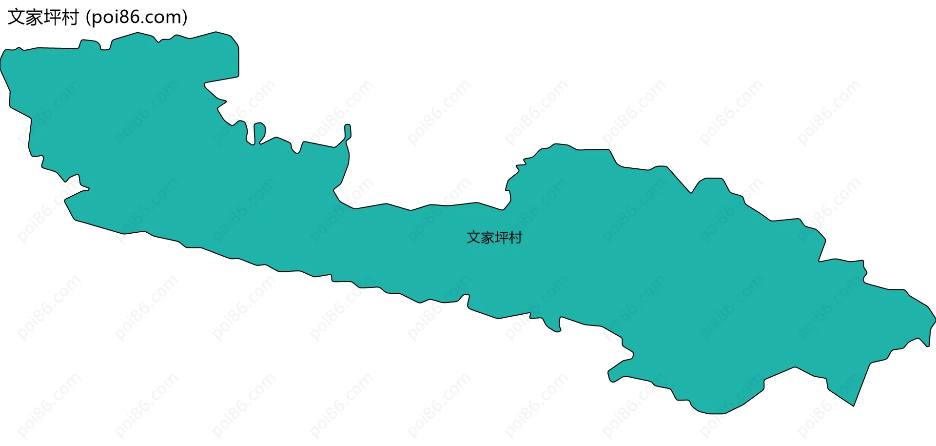 文家坪村边界地图