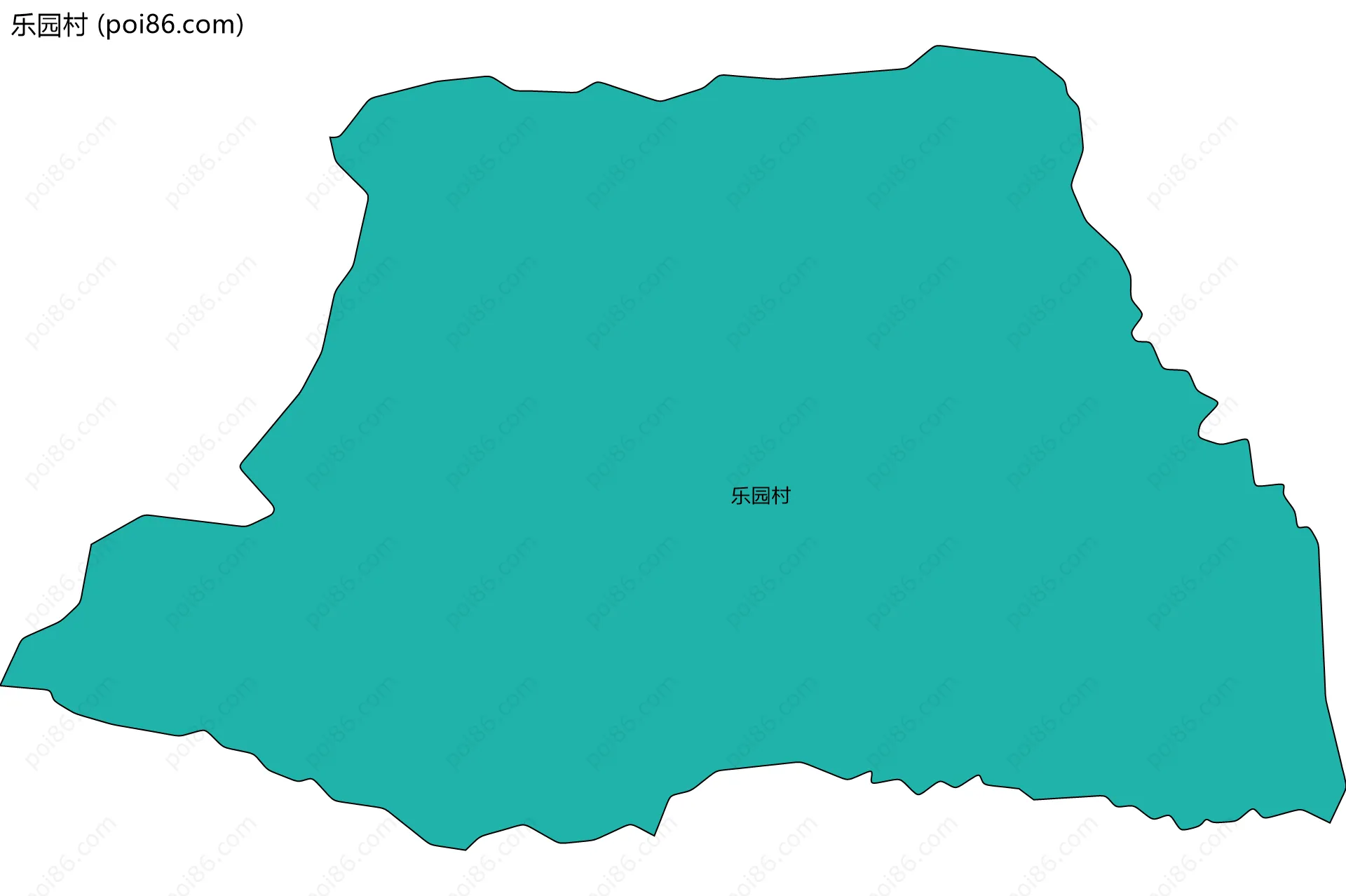 乐园村边界地图