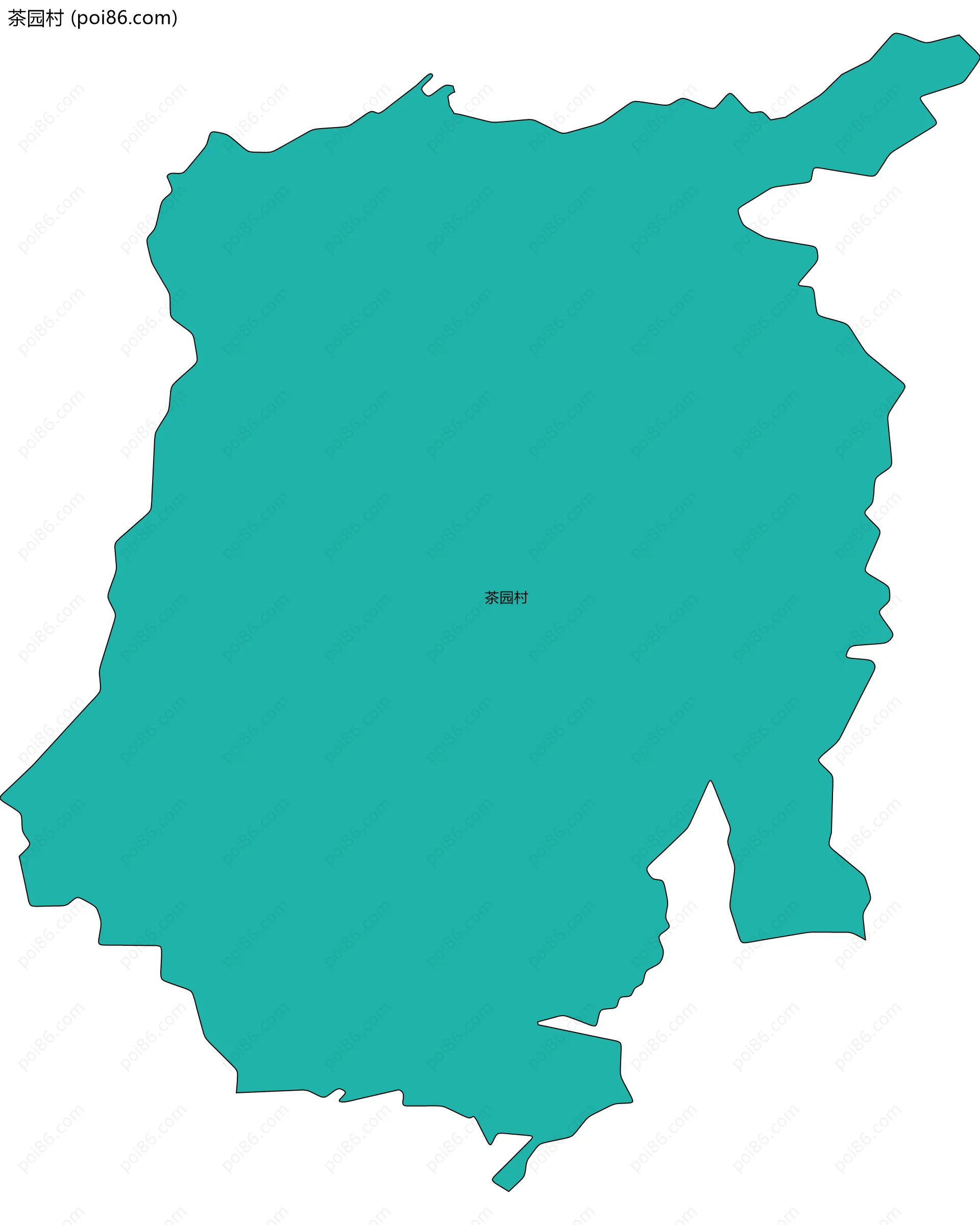 茶园村边界地图