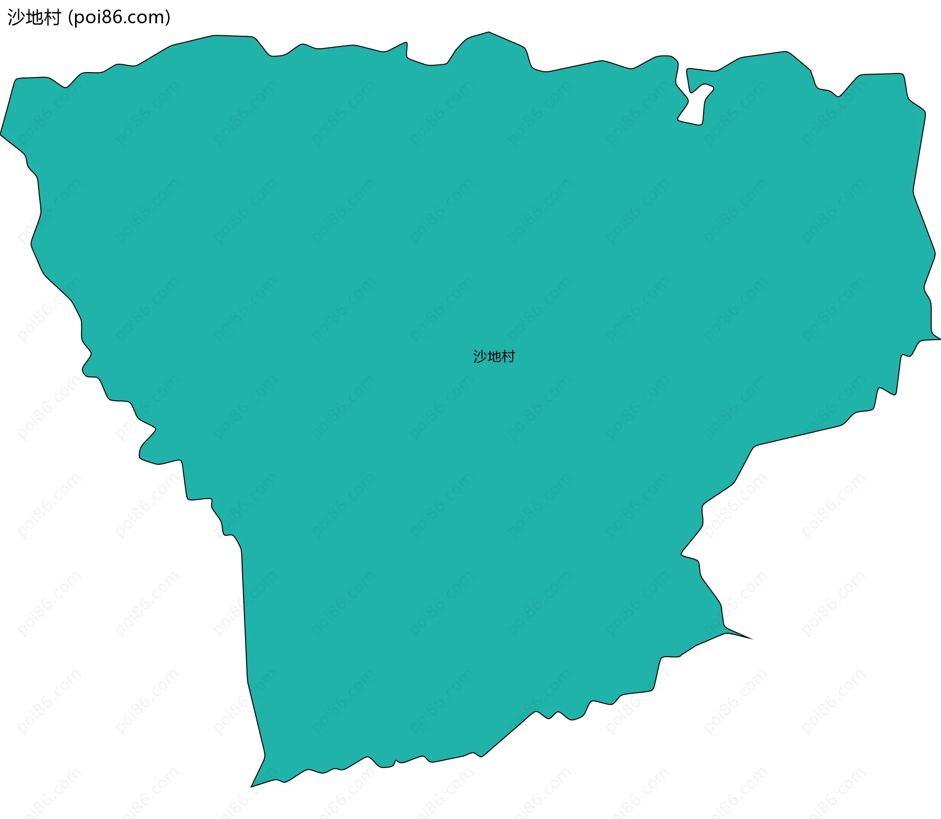 沙地村边界地图