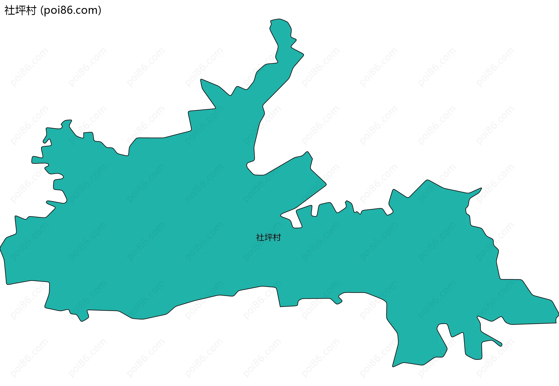 社坪村边界地图