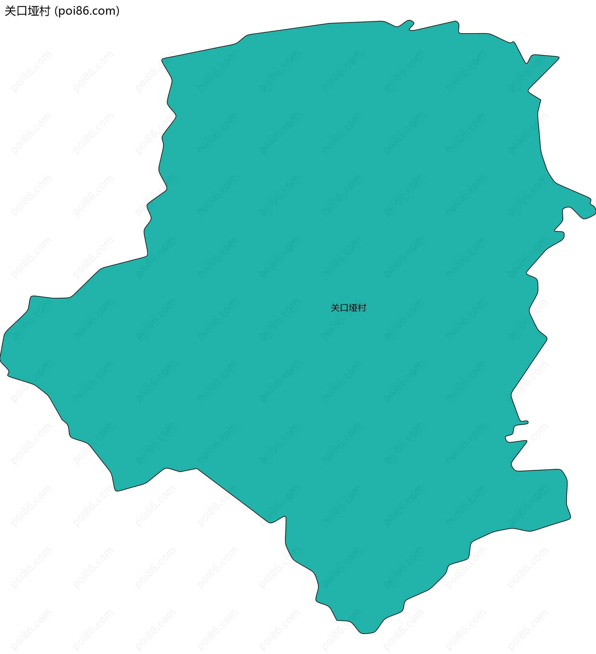 关口垭村边界地图