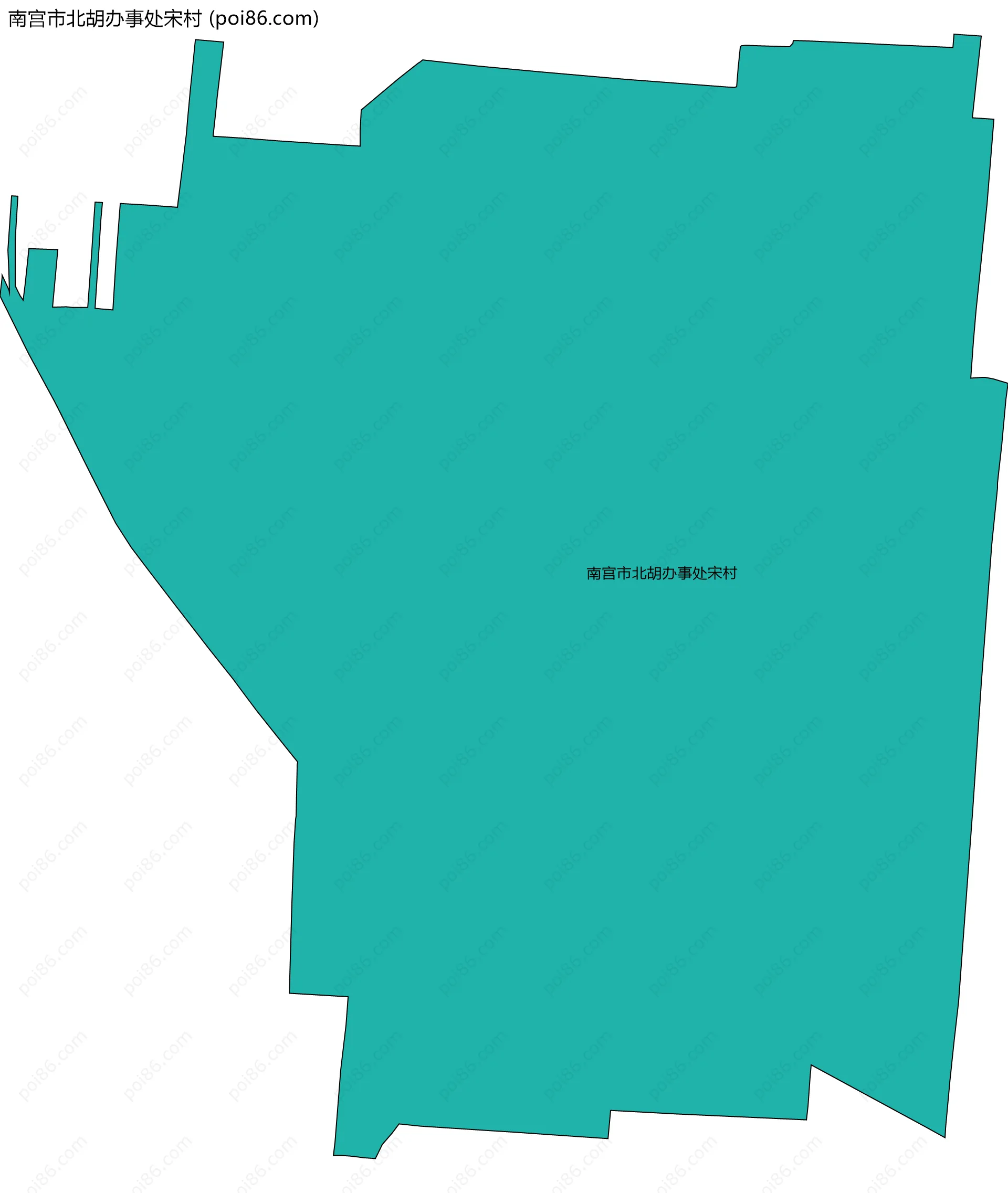 南宫市北胡办事处宋村边界地图