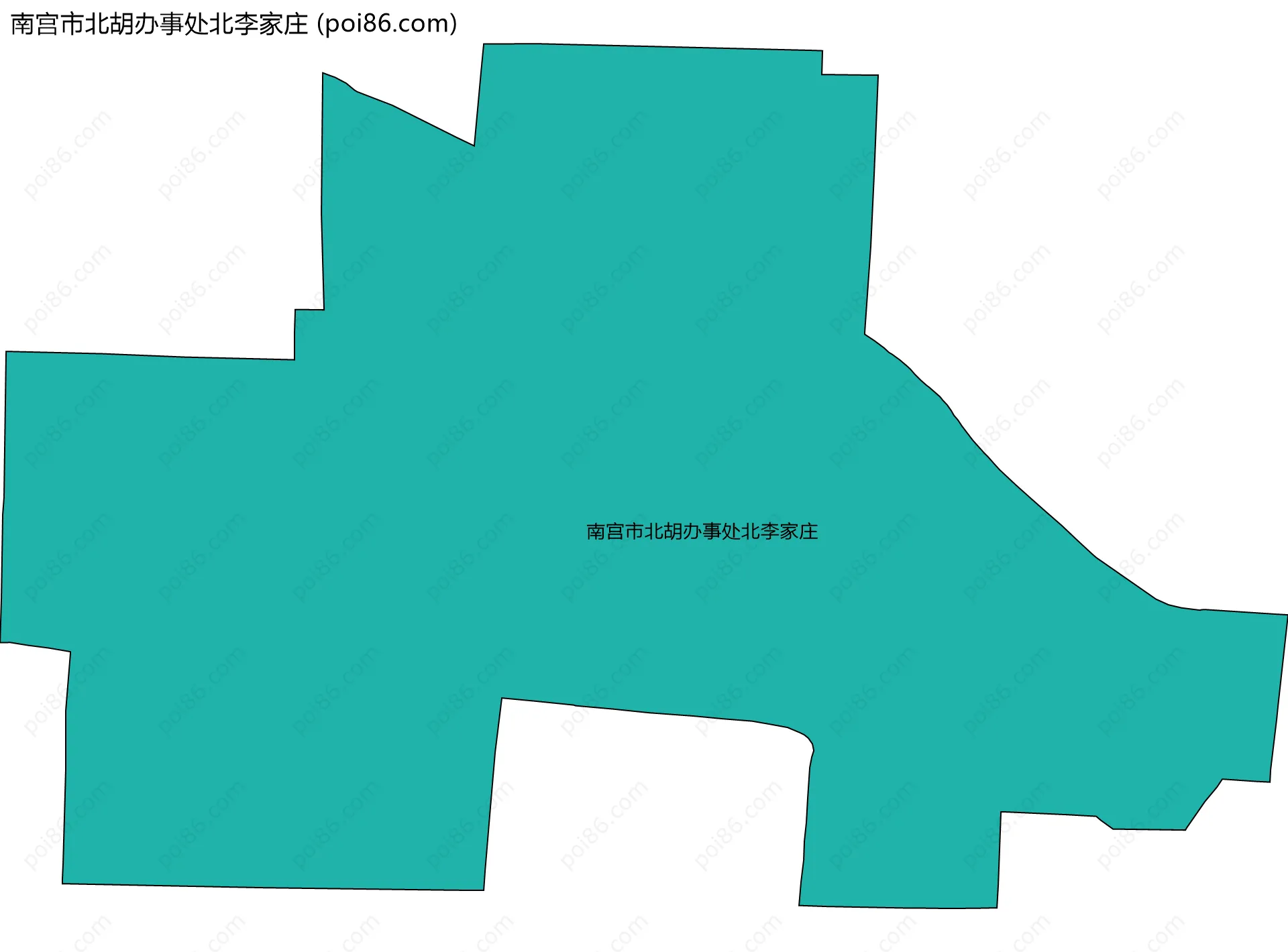 南宫市北胡办事处北李家庄边界地图
