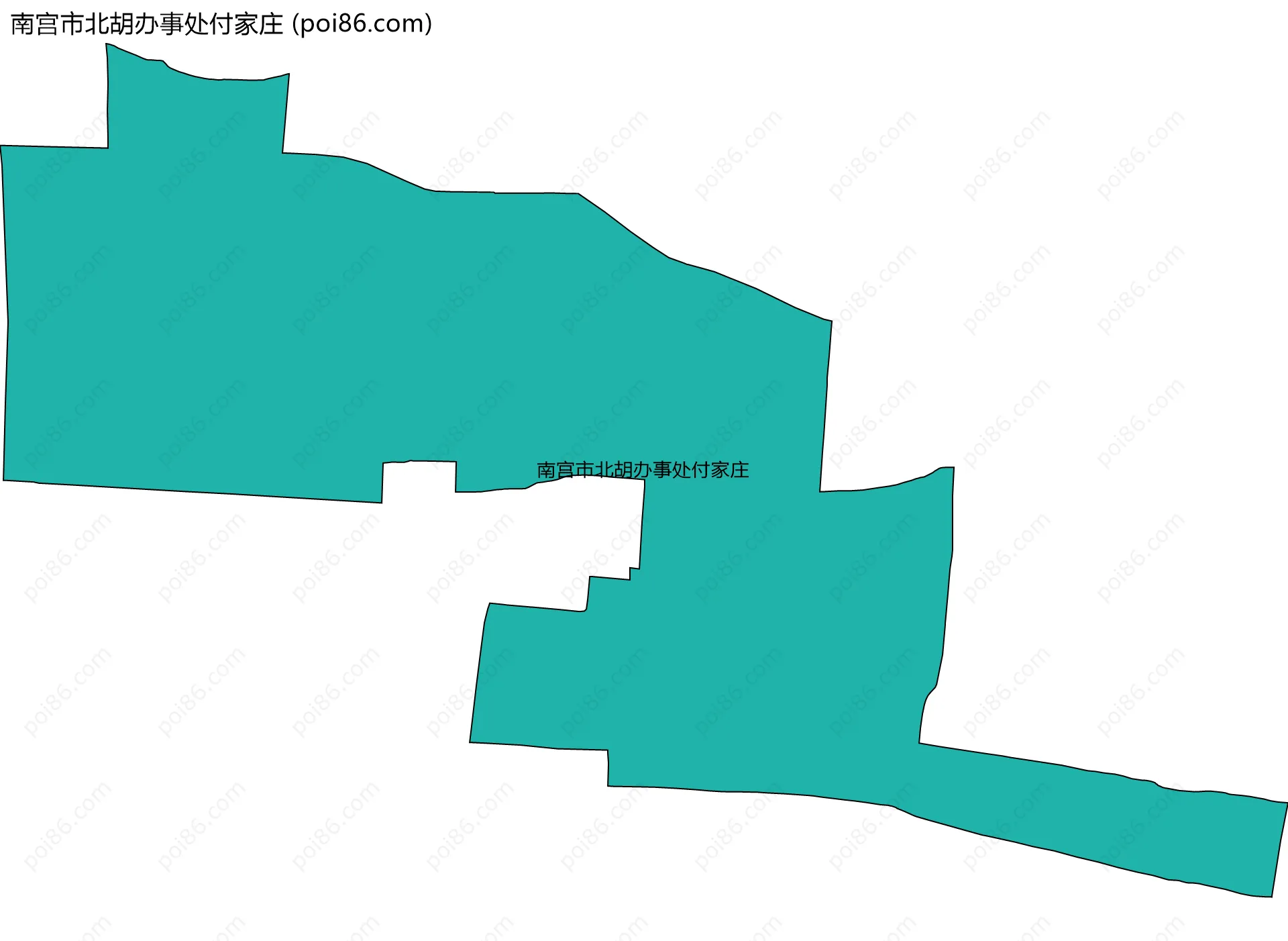 南宫市北胡办事处付家庄边界地图
