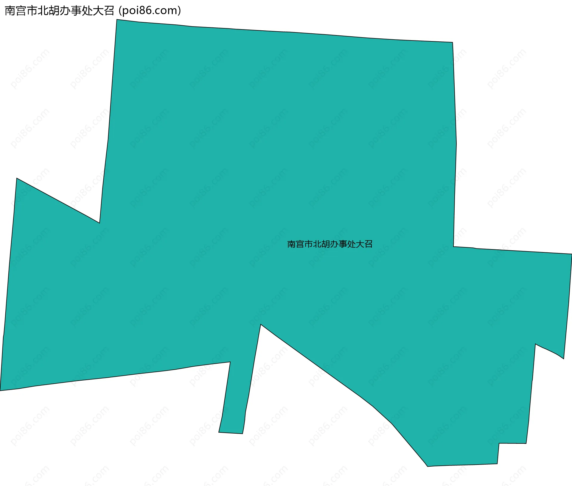 南宫市北胡办事处大召边界地图