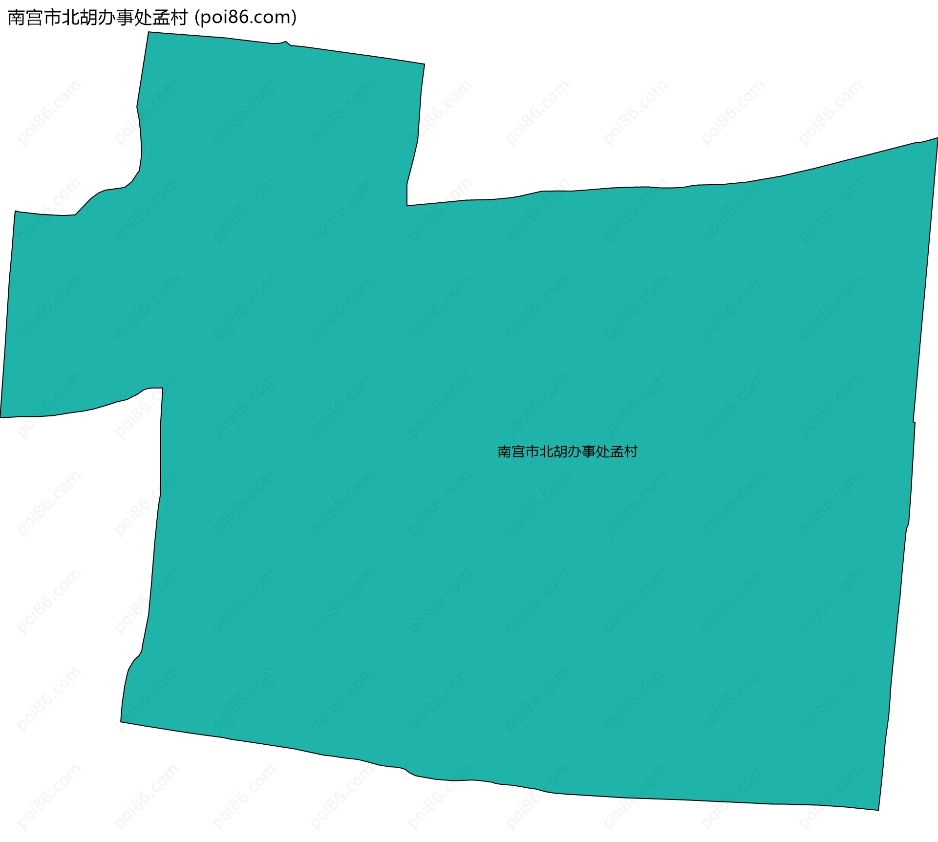 南宫市北胡办事处孟村边界地图