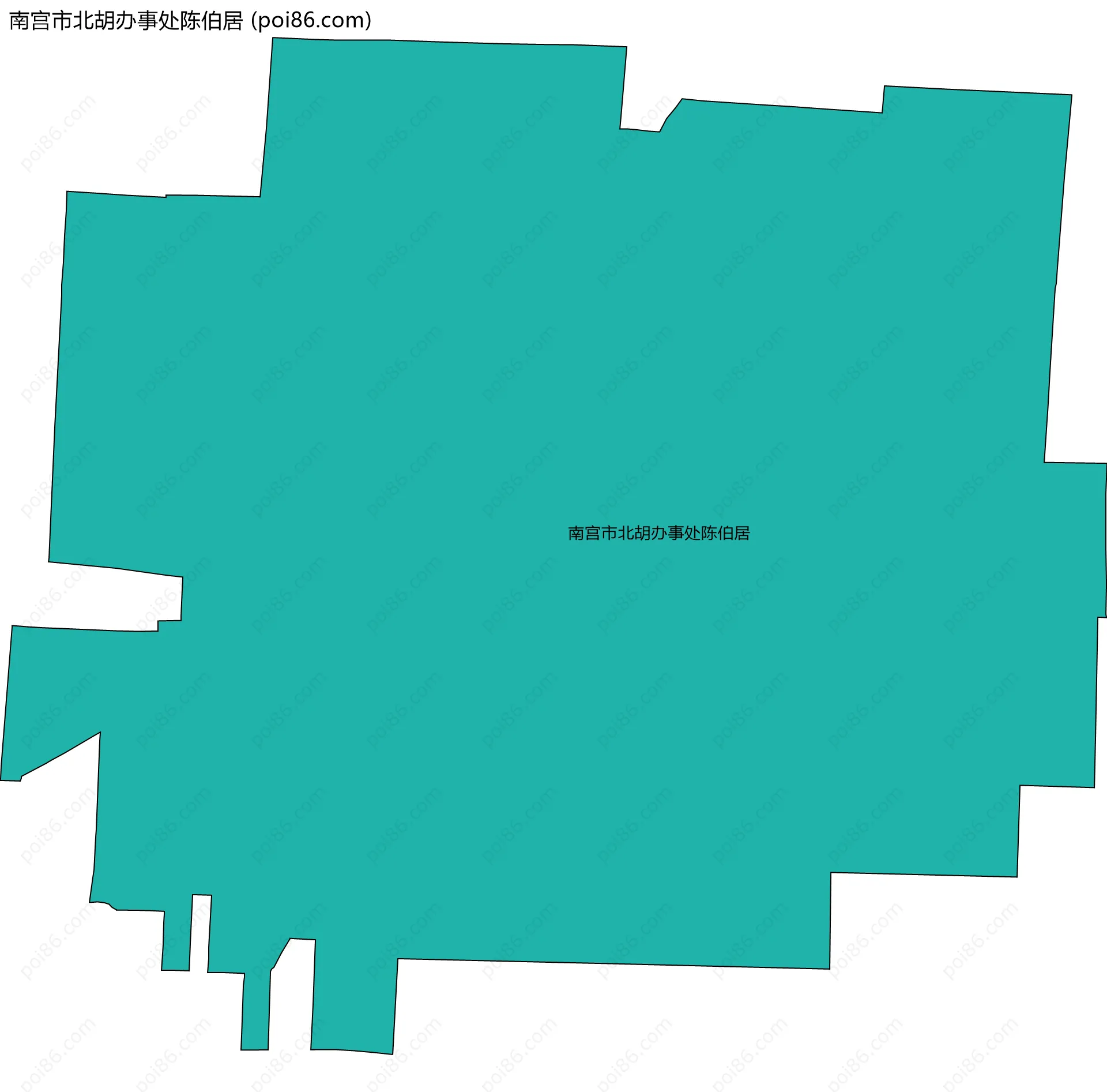 南宫市北胡办事处陈伯居边界地图
