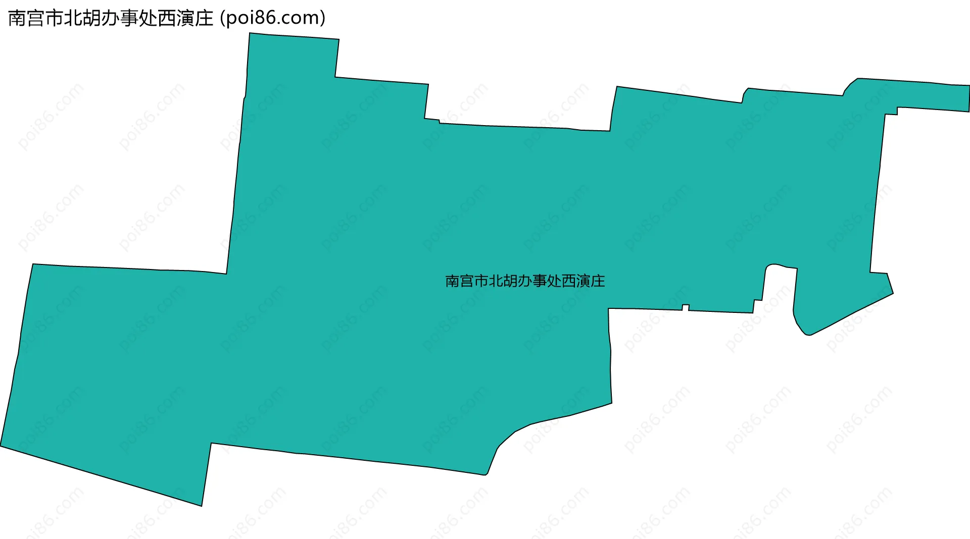 南宫市北胡办事处西演庄边界地图