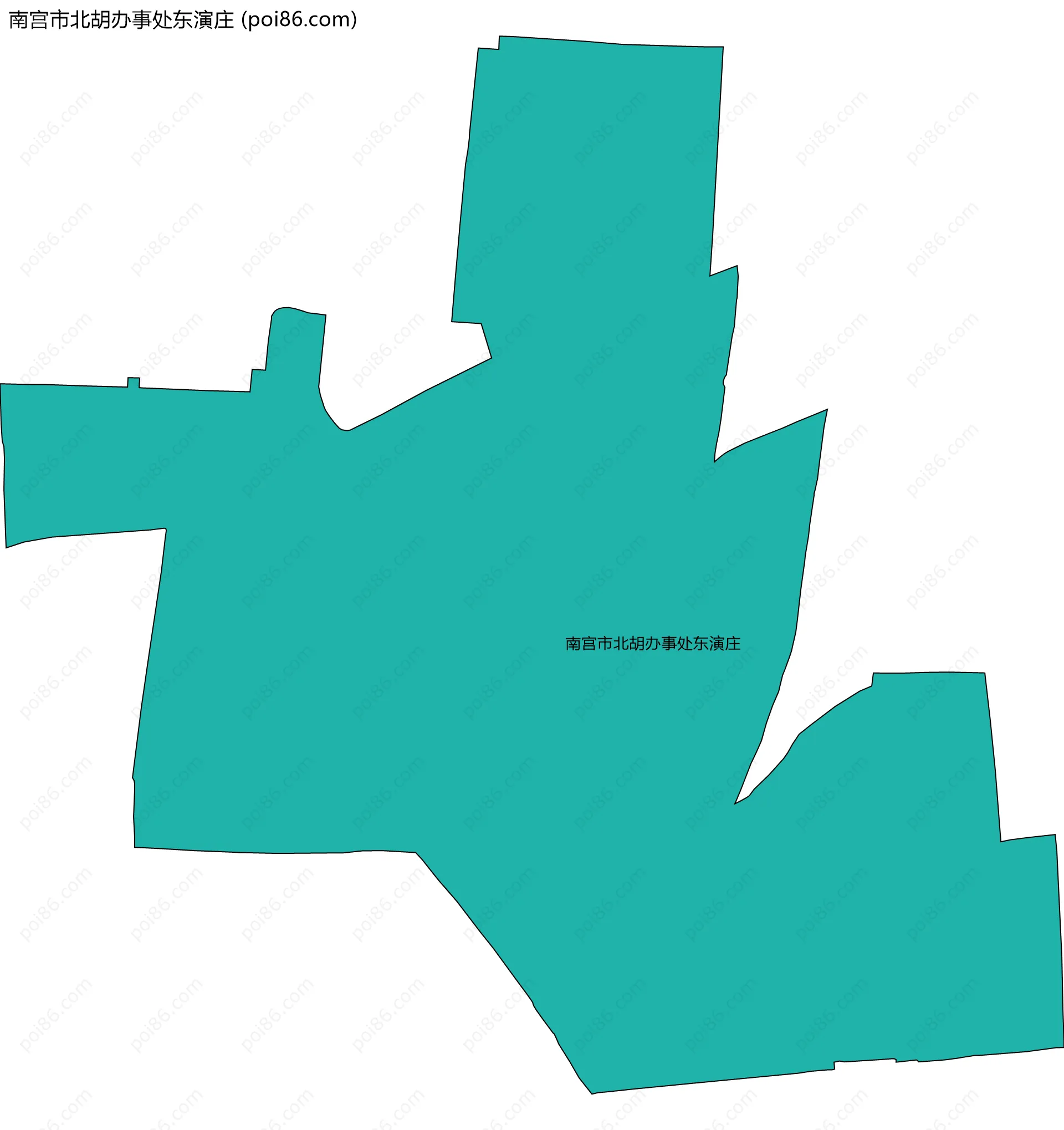 南宫市北胡办事处东演庄边界地图