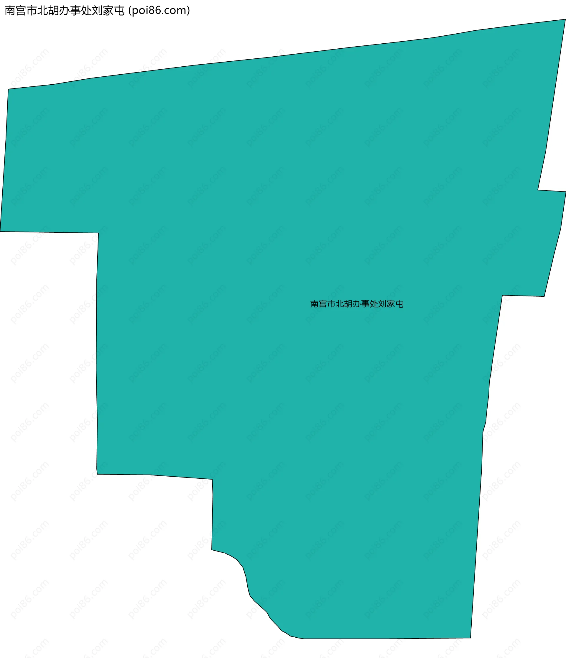 南宫市北胡办事处刘家屯边界地图