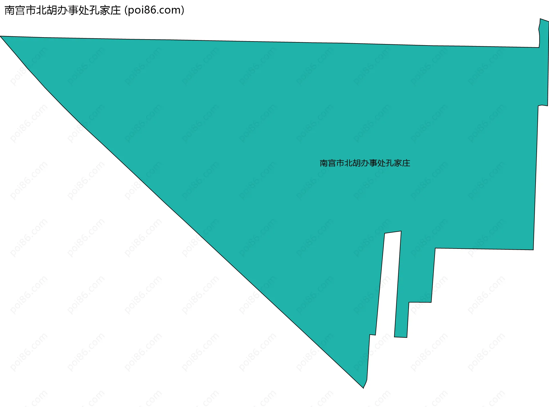 南宫市北胡办事处孔家庄边界地图