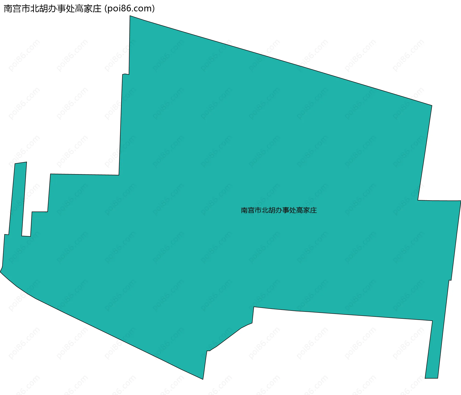 南宫市北胡办事处高家庄边界地图