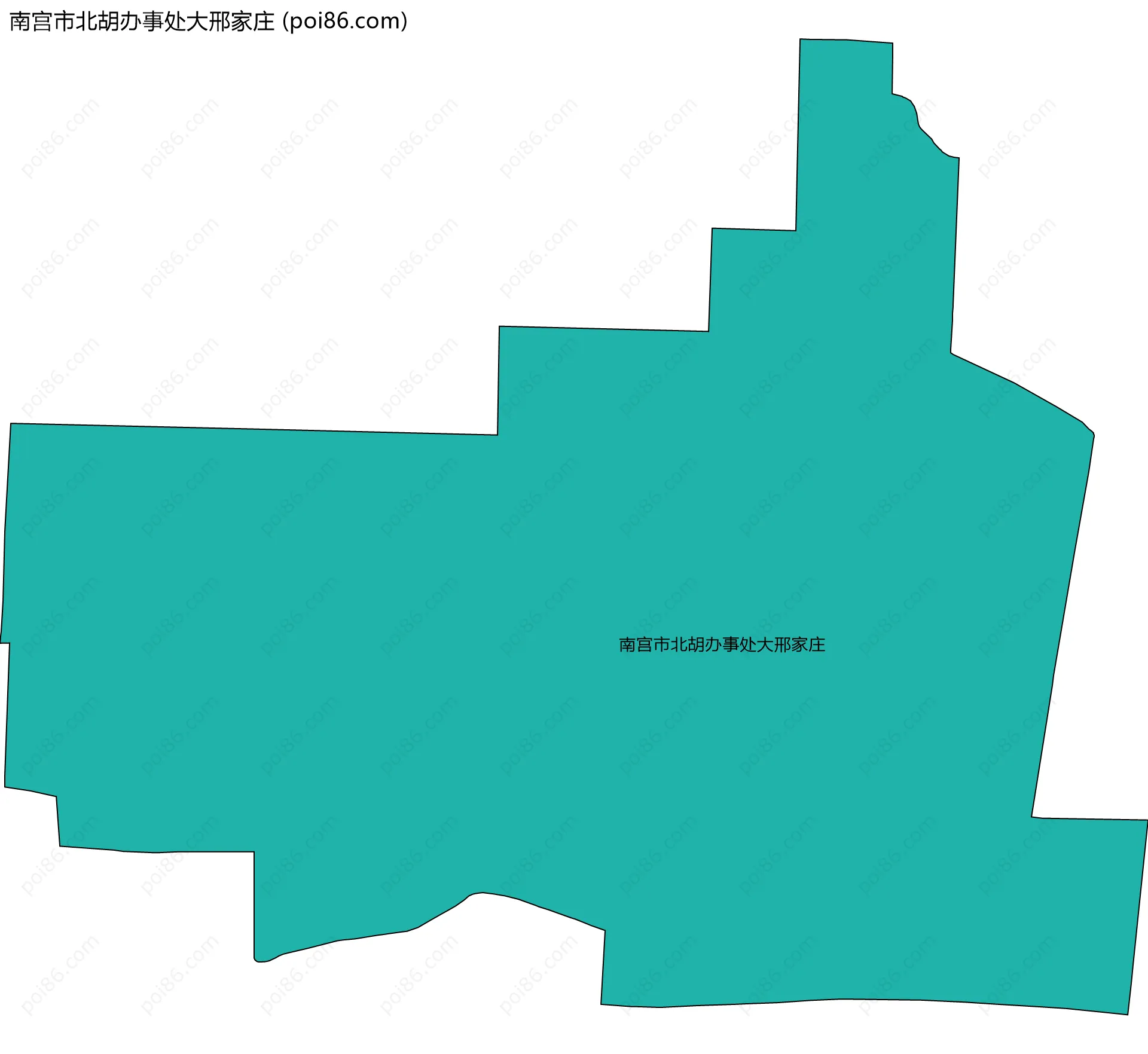南宫市北胡办事处大邢家庄边界地图