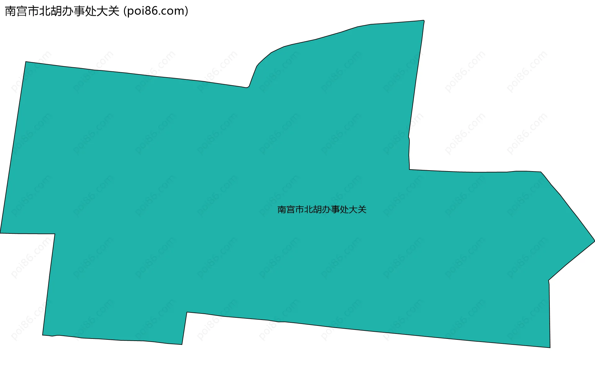 南宫市北胡办事处大关边界地图
