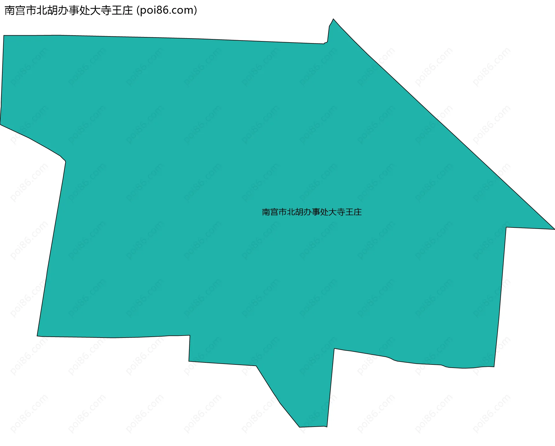 南宫市北胡办事处大寺王庄边界地图