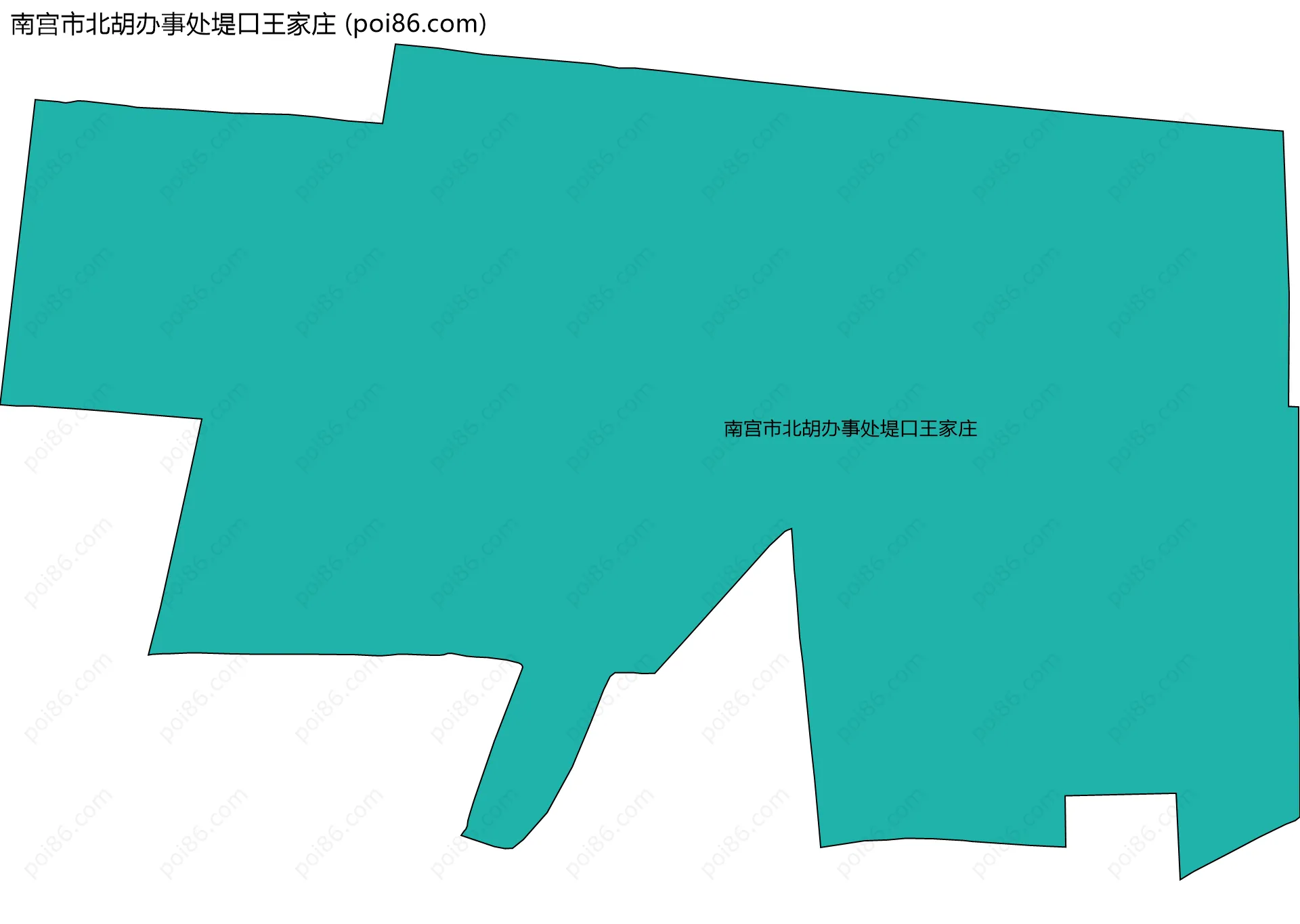 南宫市北胡办事处堤口王家庄边界地图