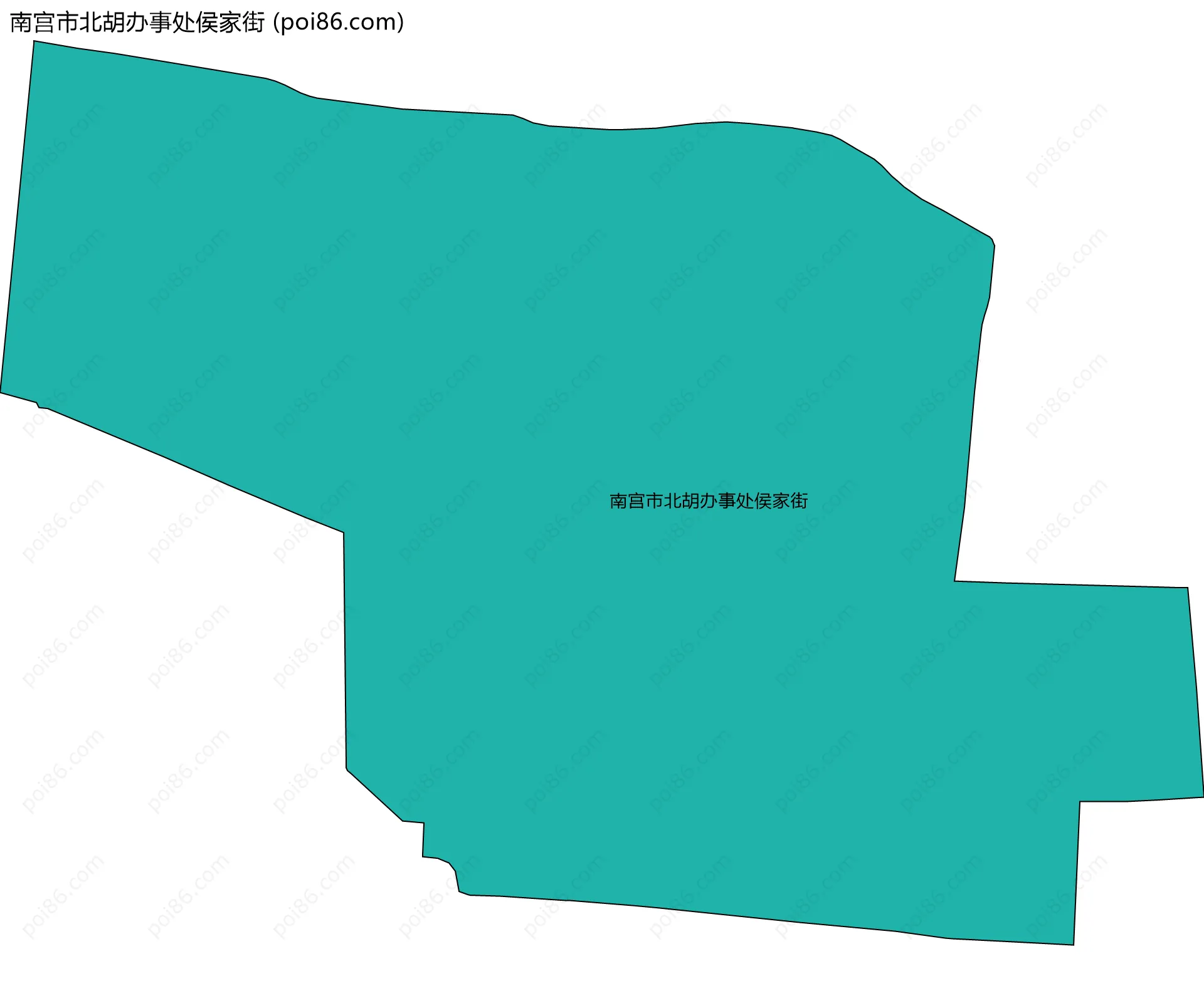 南宫市北胡办事处侯家街边界地图