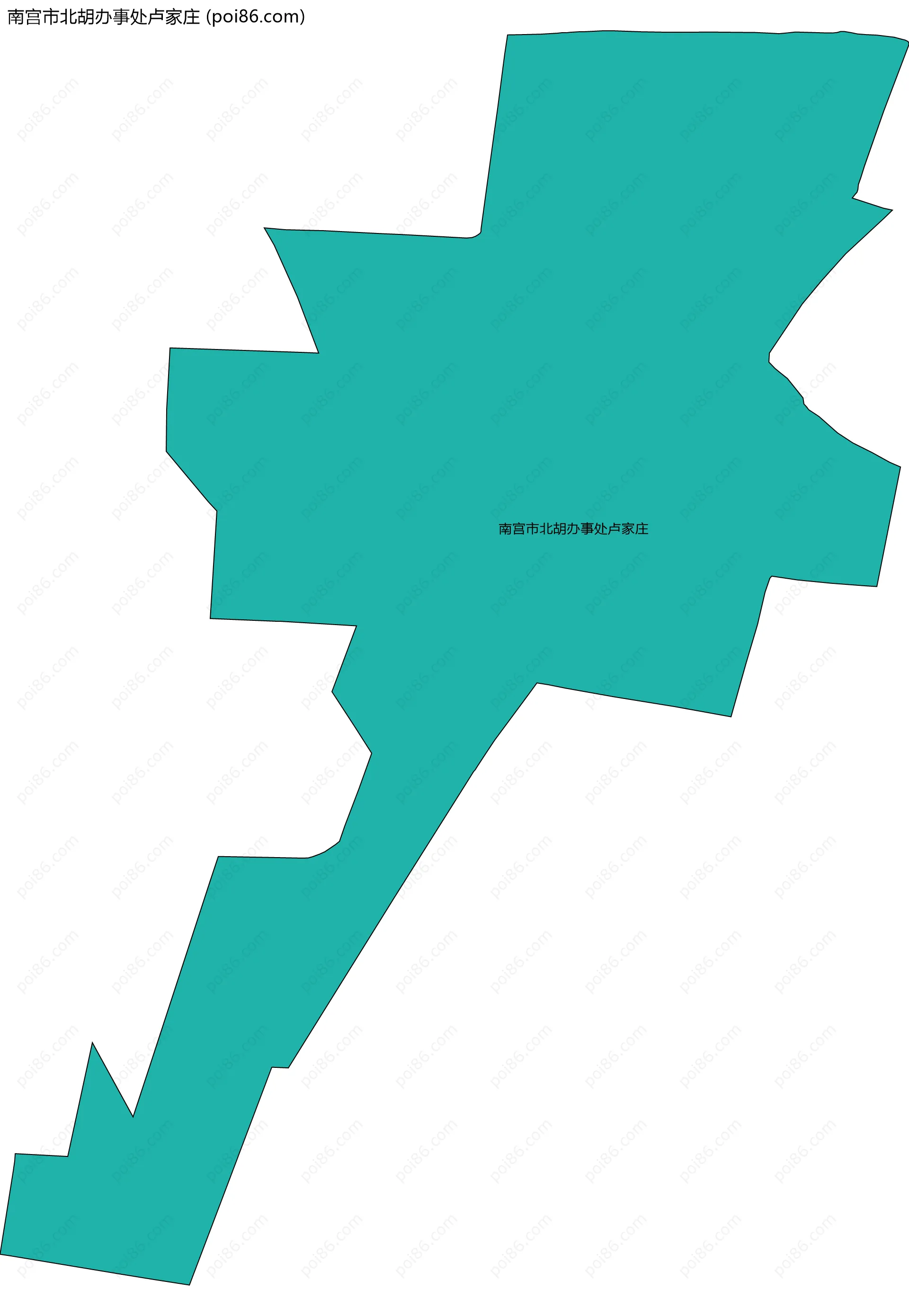 南宫市北胡办事处卢家庄边界地图