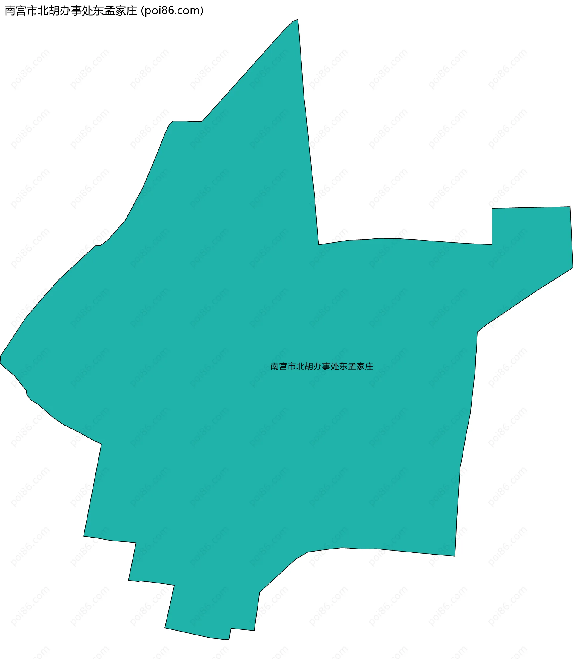 南宫市北胡办事处东孟家庄边界地图