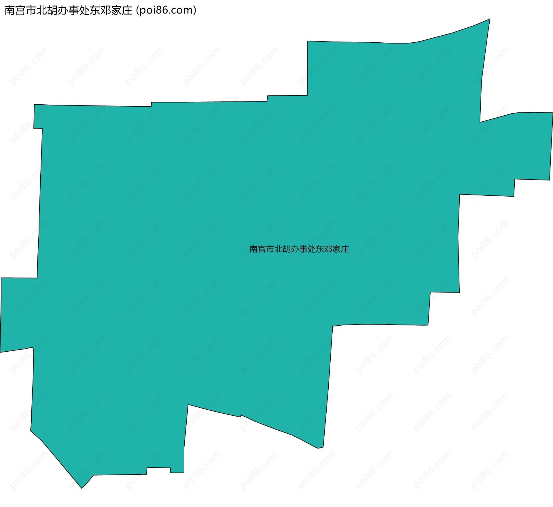 南宫市北胡办事处东邓家庄边界地图