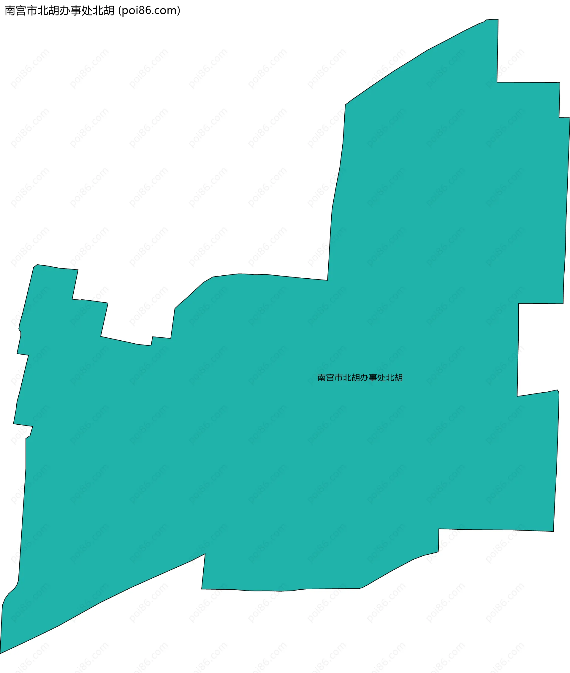 南宫市北胡办事处北胡边界地图