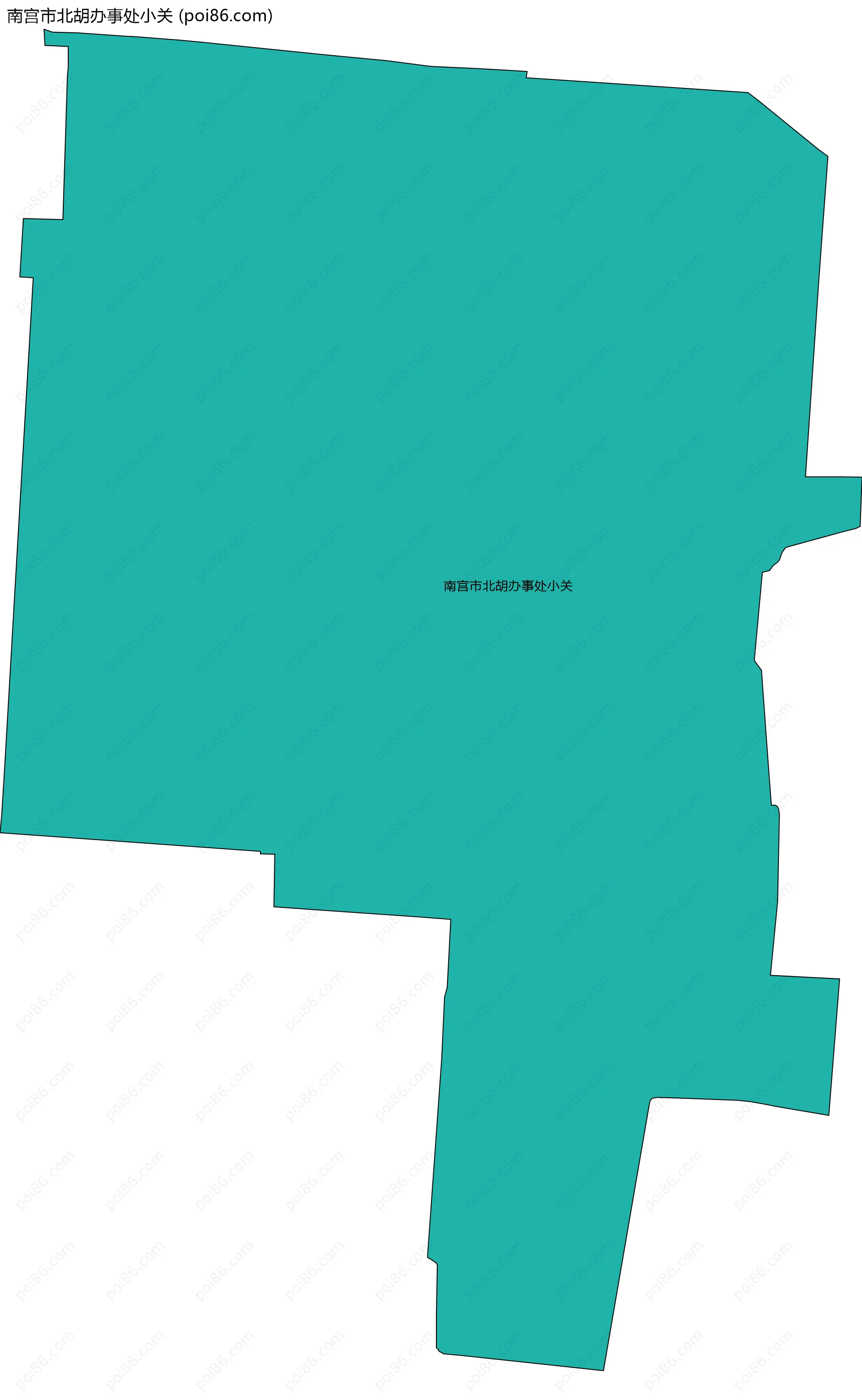 南宫市北胡办事处小关边界地图