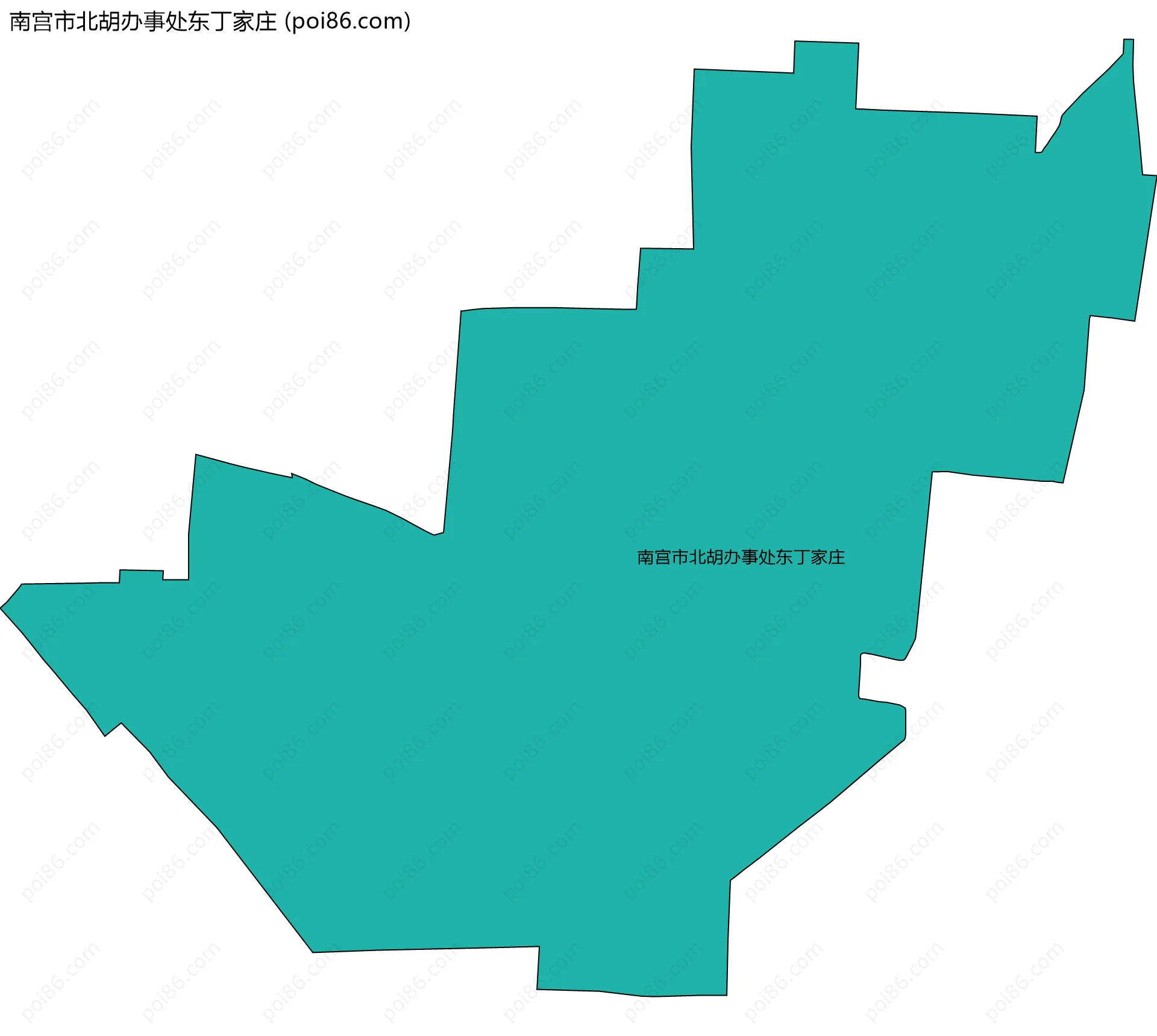 南宫市北胡办事处东丁家庄边界地图