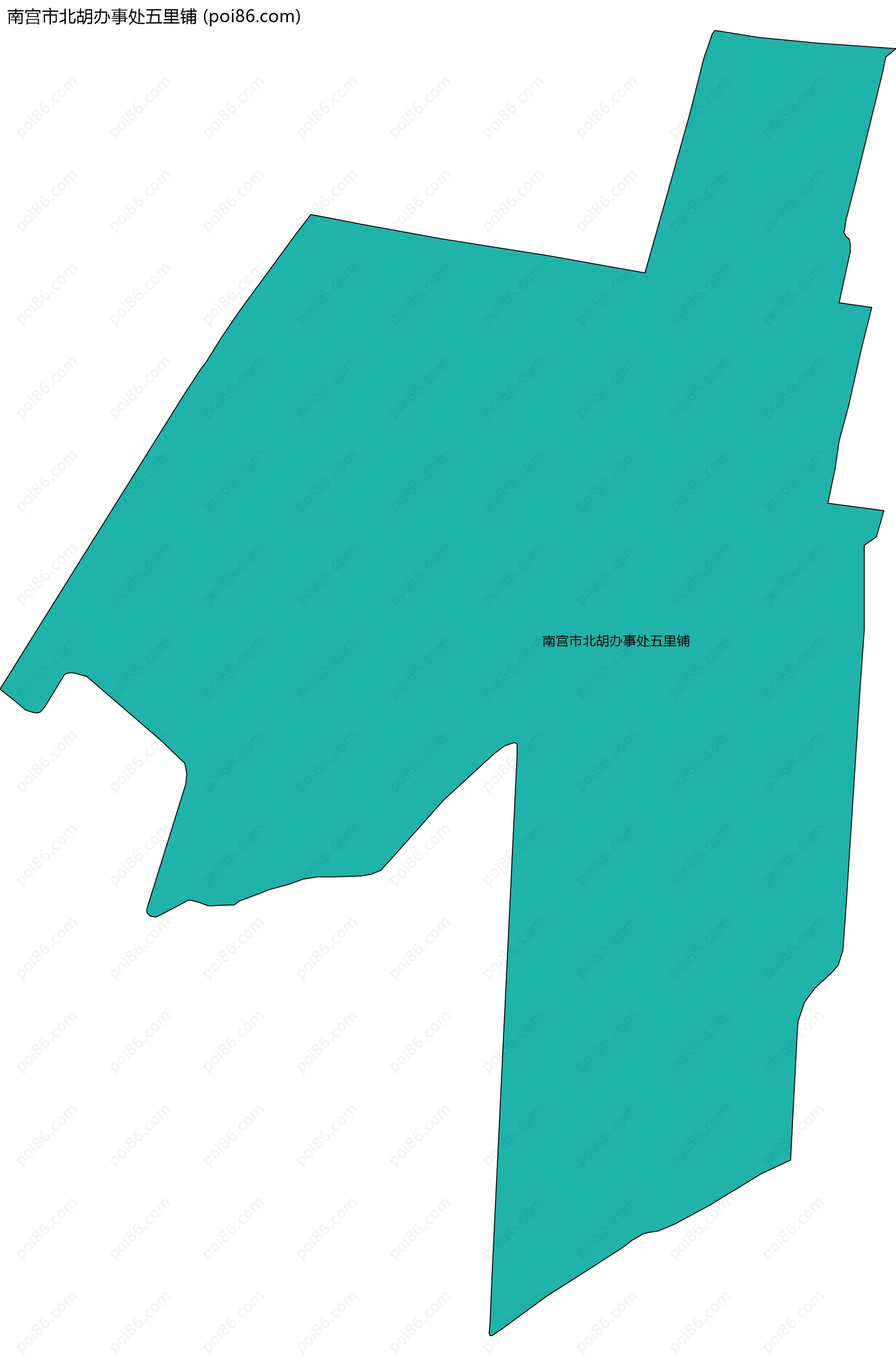 南宫市北胡办事处五里铺边界地图