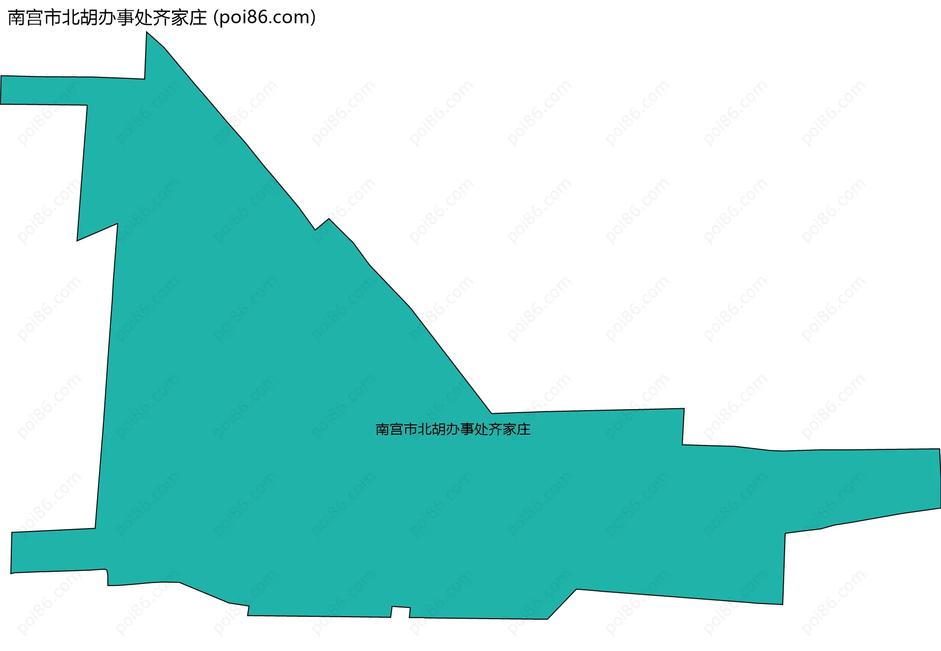 南宫市北胡办事处齐家庄边界地图