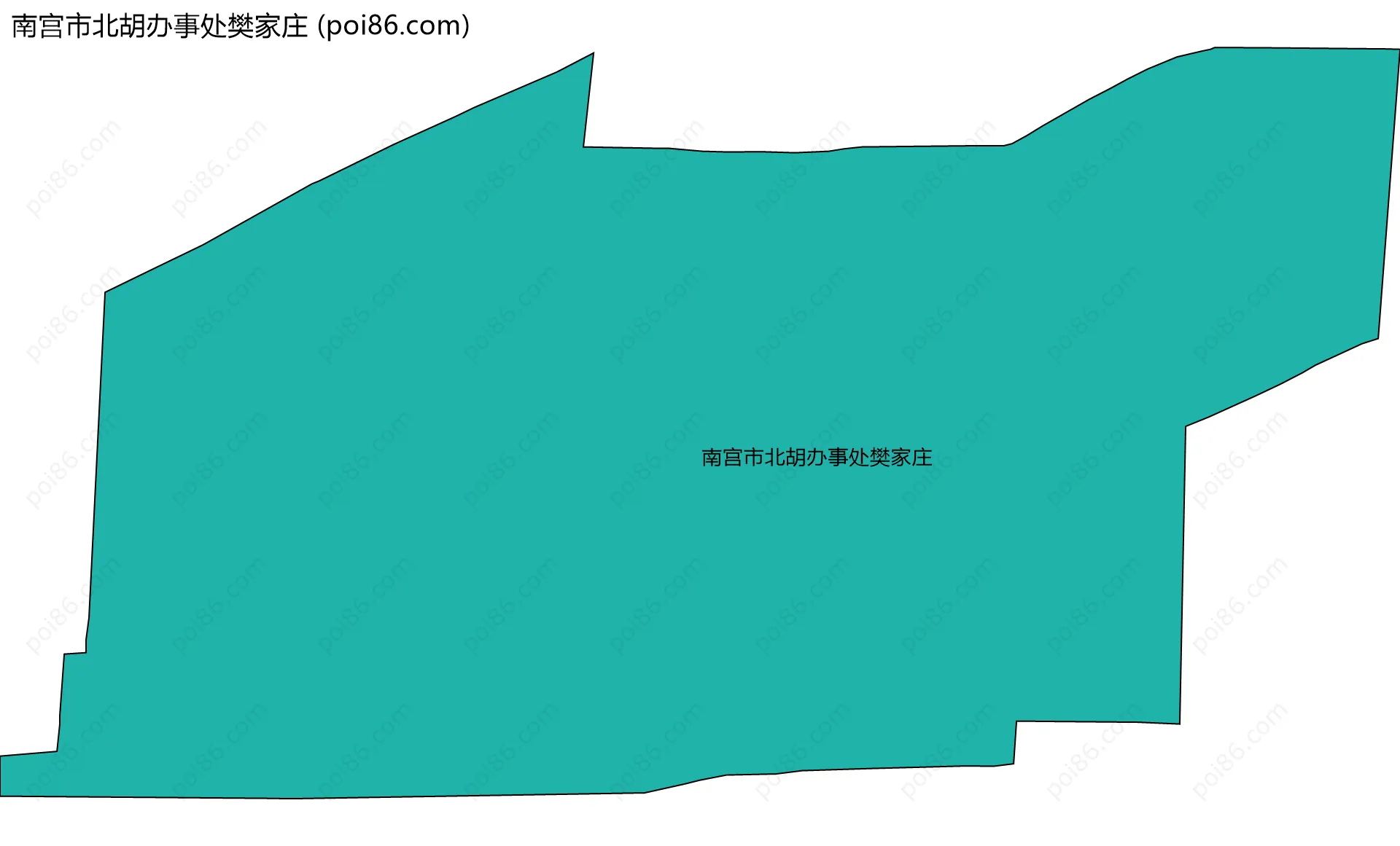 南宫市北胡办事处樊家庄边界地图