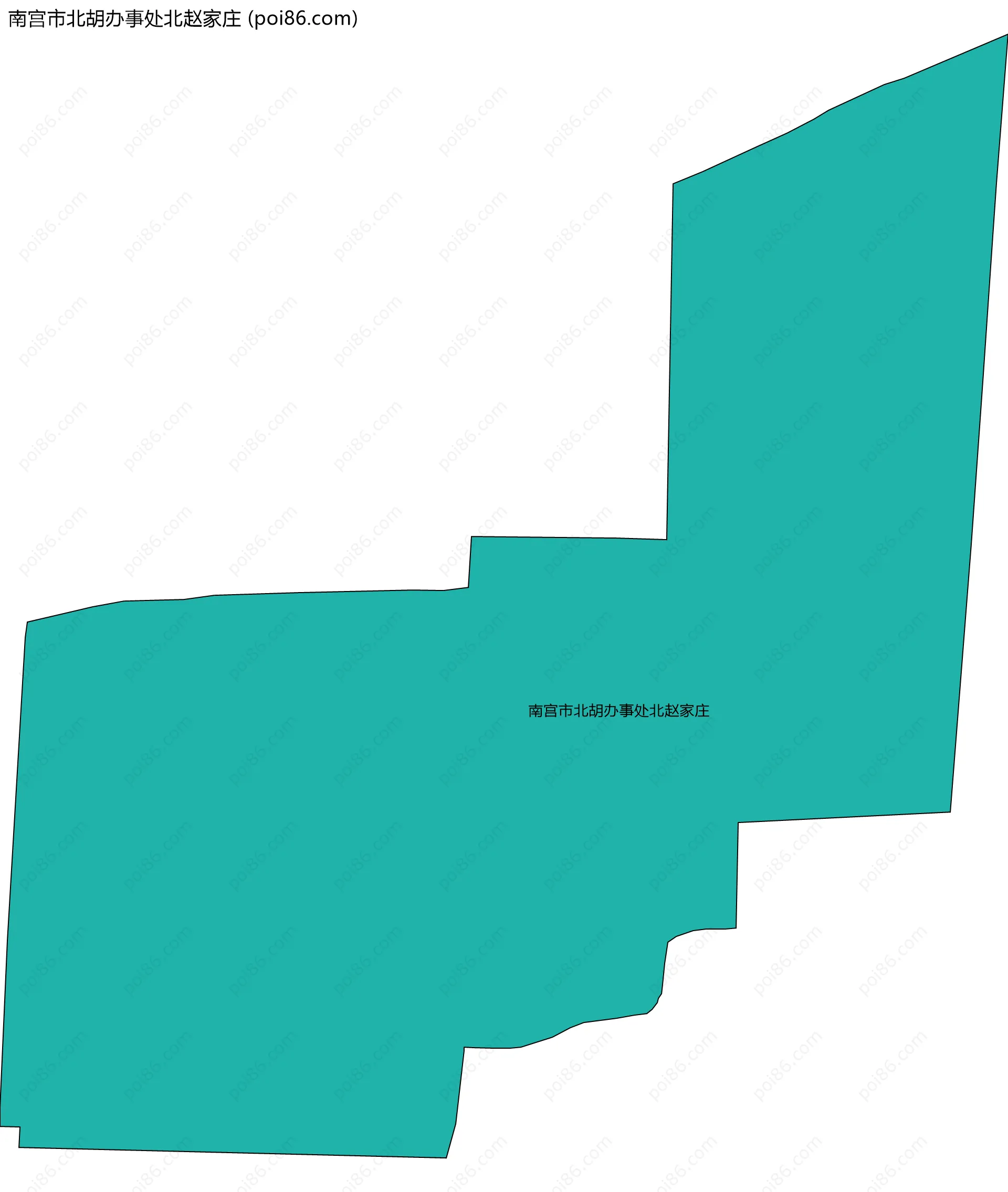 南宫市北胡办事处北赵家庄边界地图