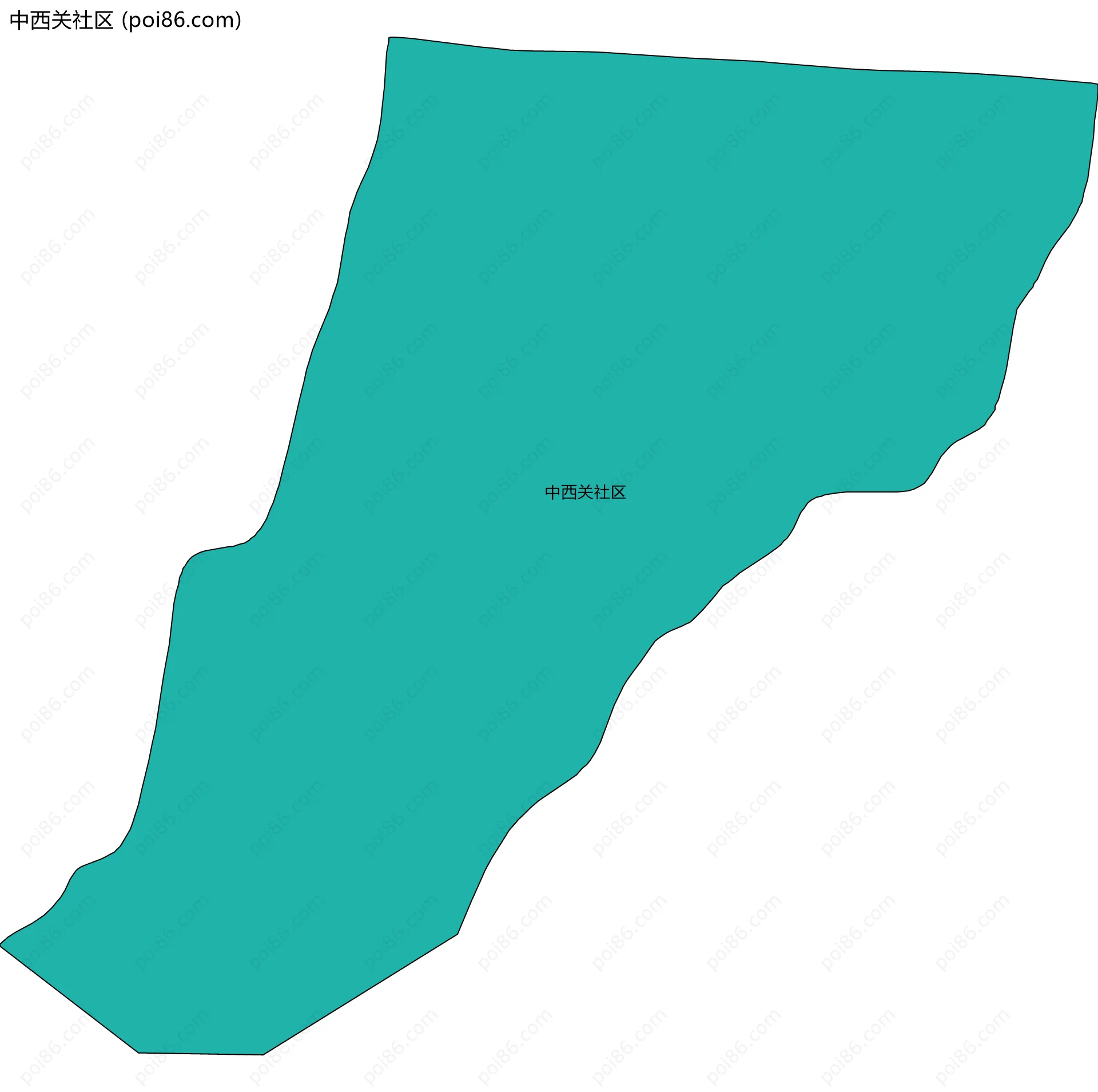 中西关社区边界地图