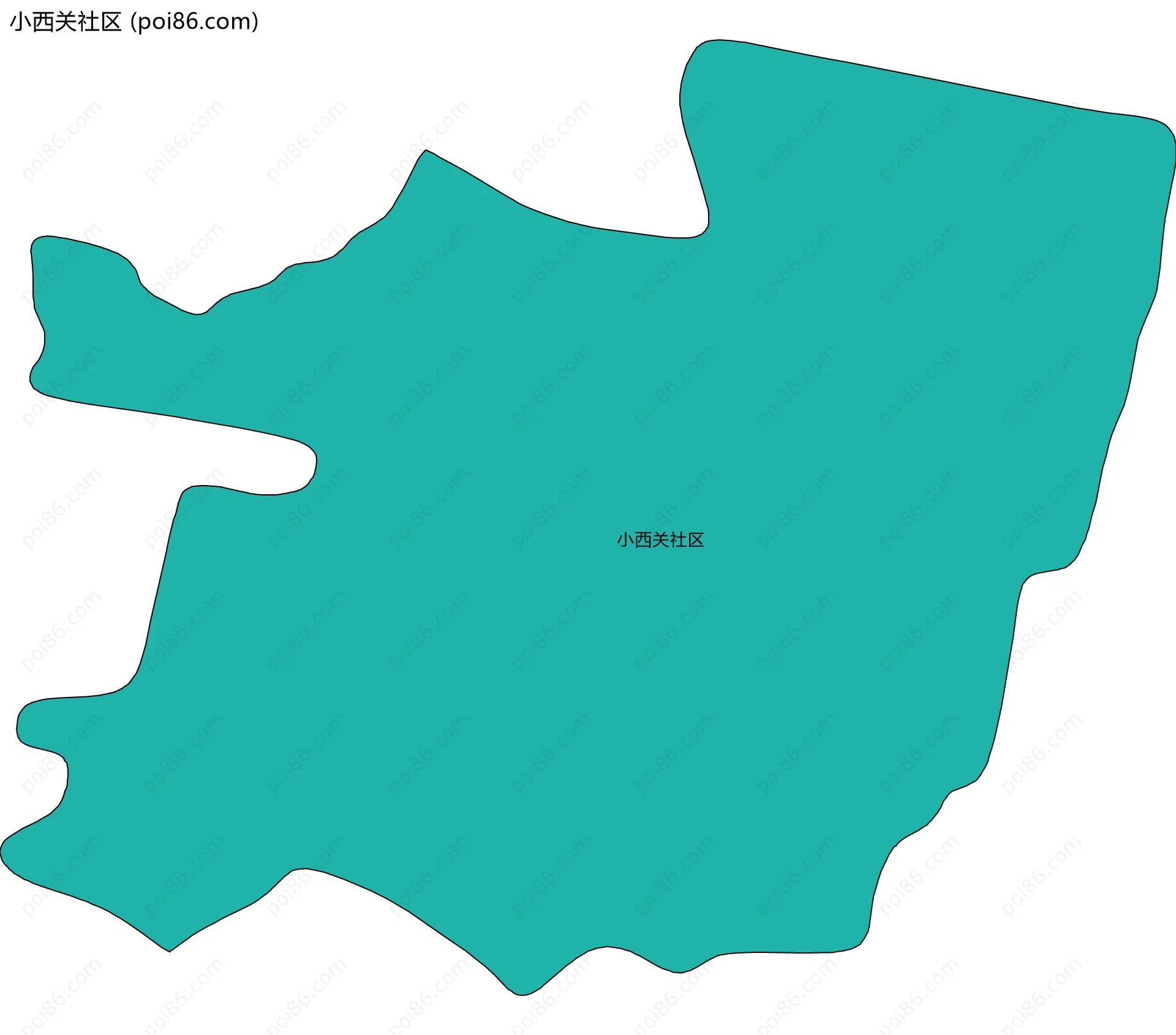 小西关社区边界地图
