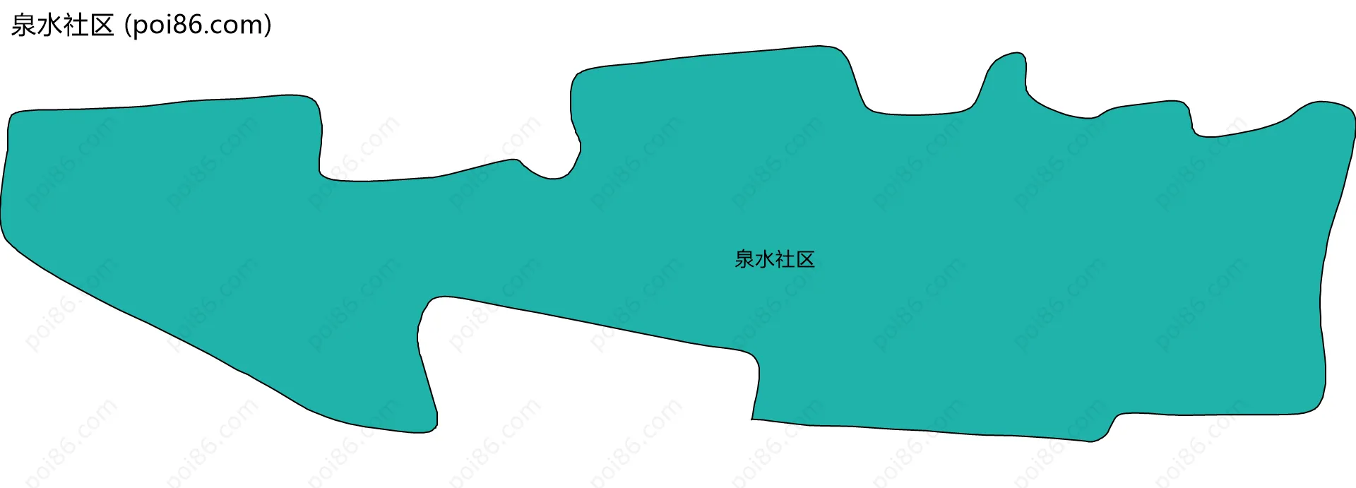 泉水社区边界地图