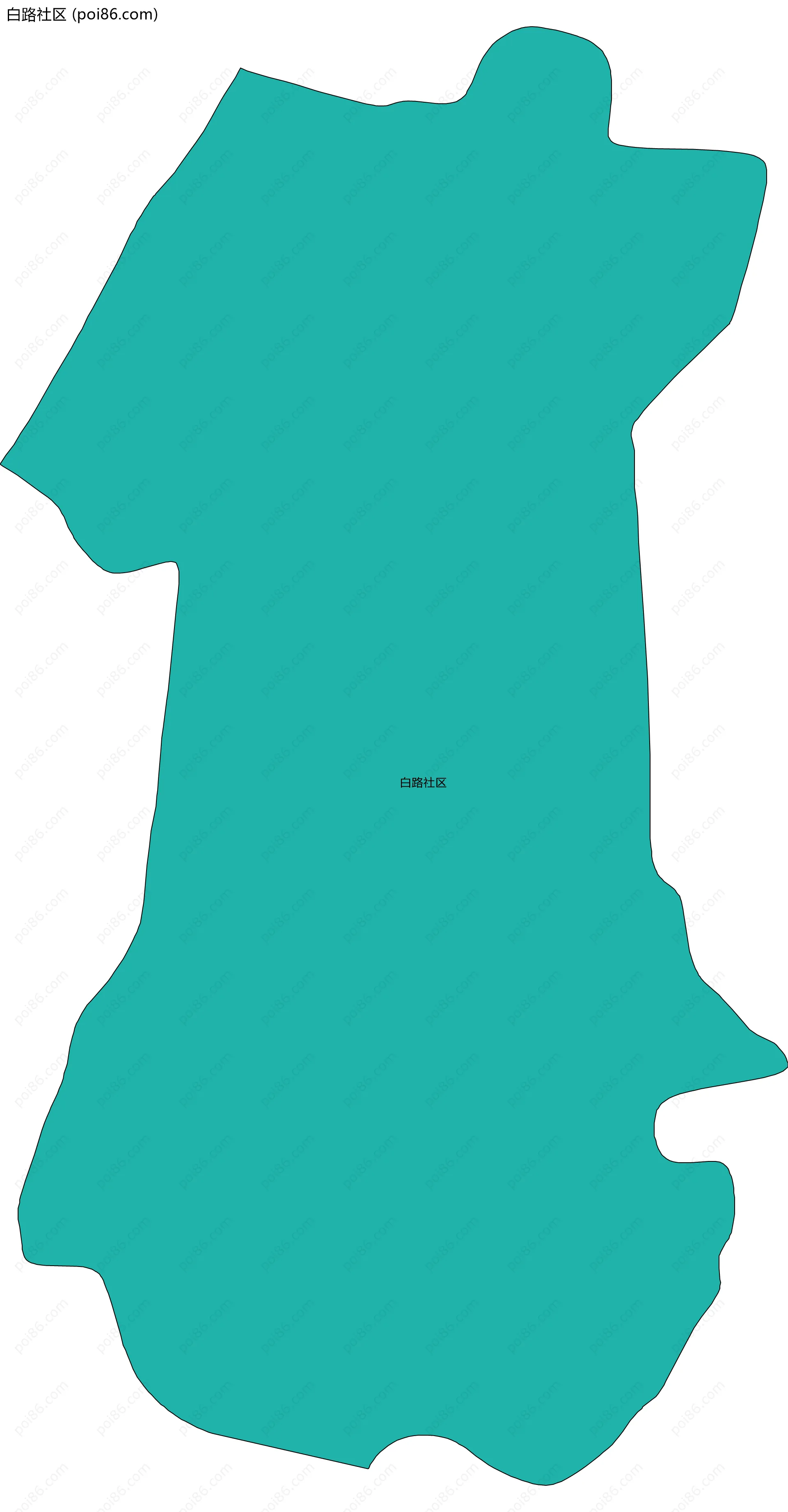 白路社区边界地图