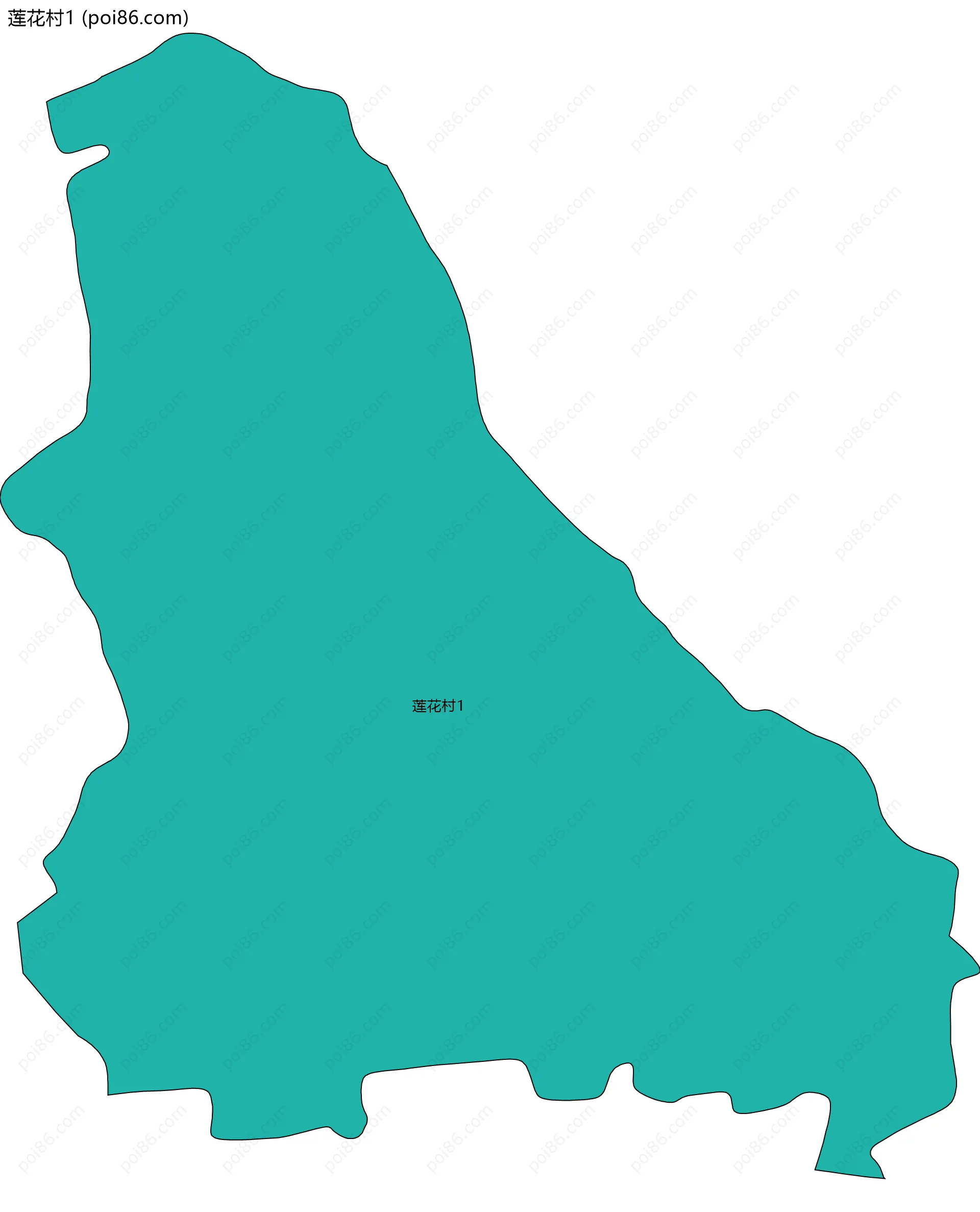 莲花村1边界地图