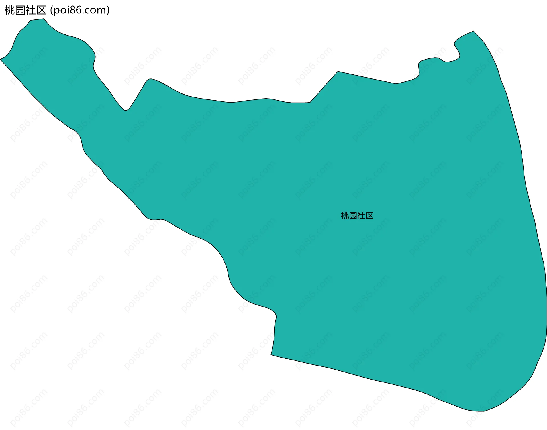 桃园社区边界地图