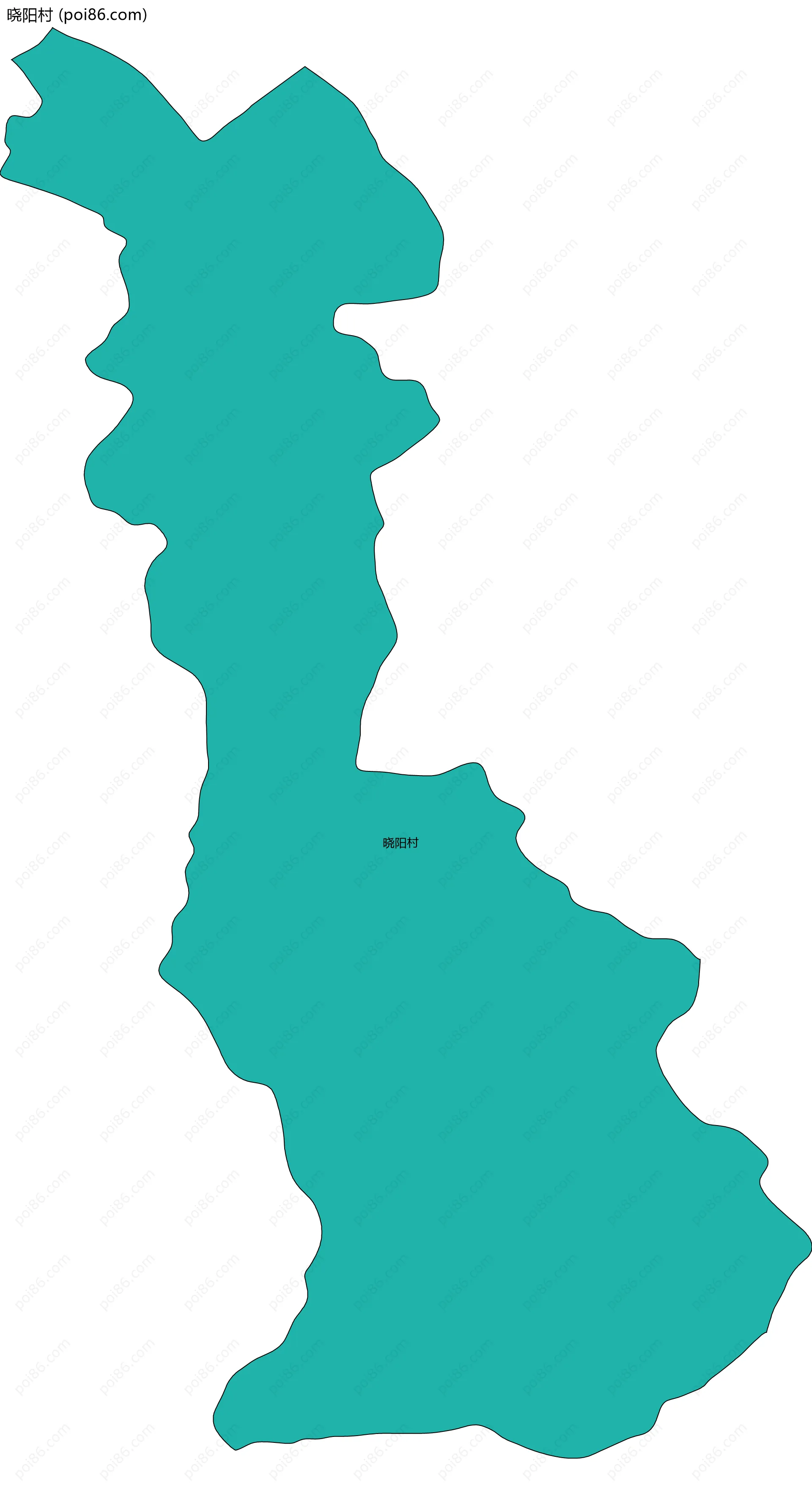 晓阳村边界地图