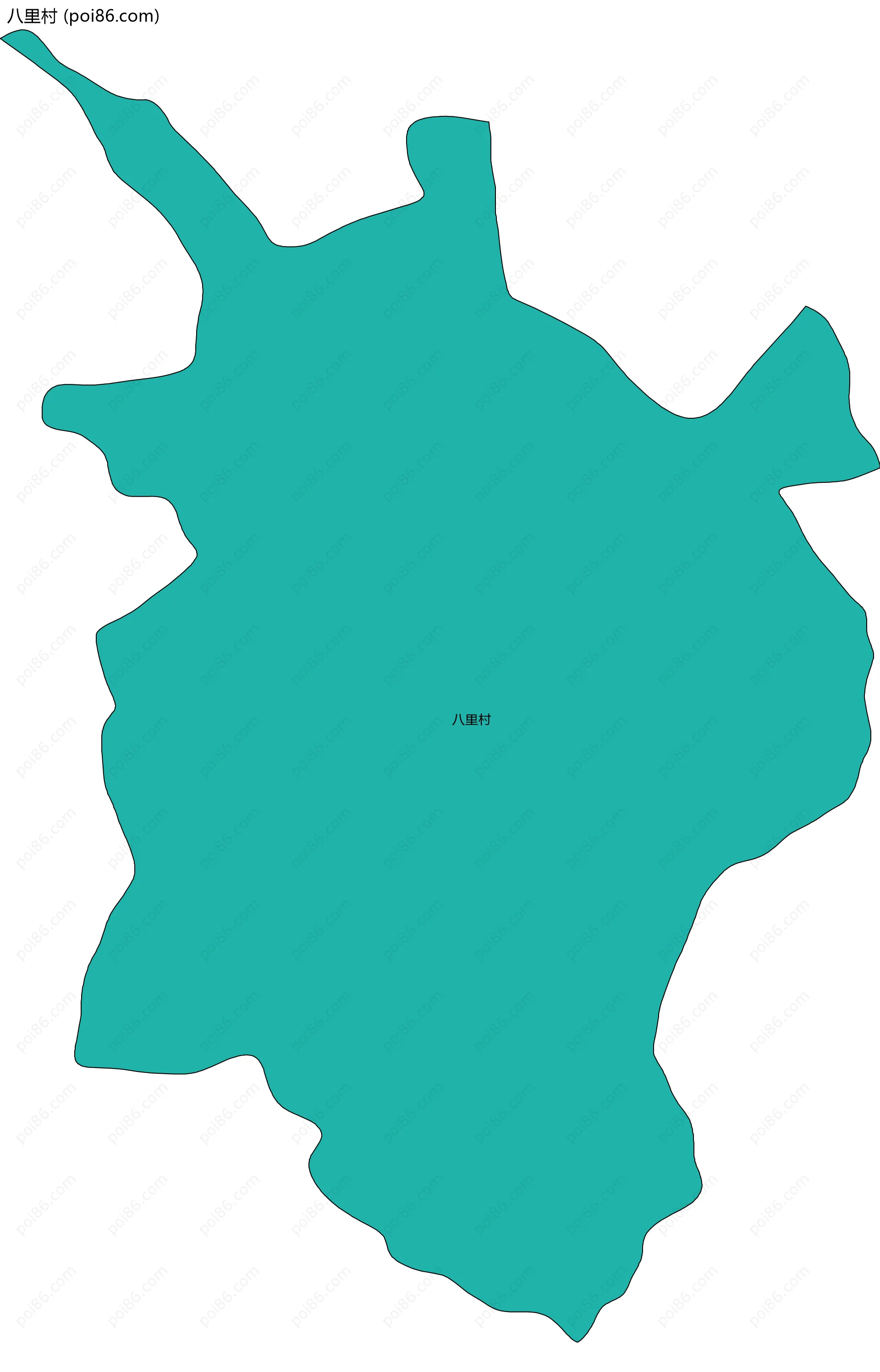 八里村边界地图