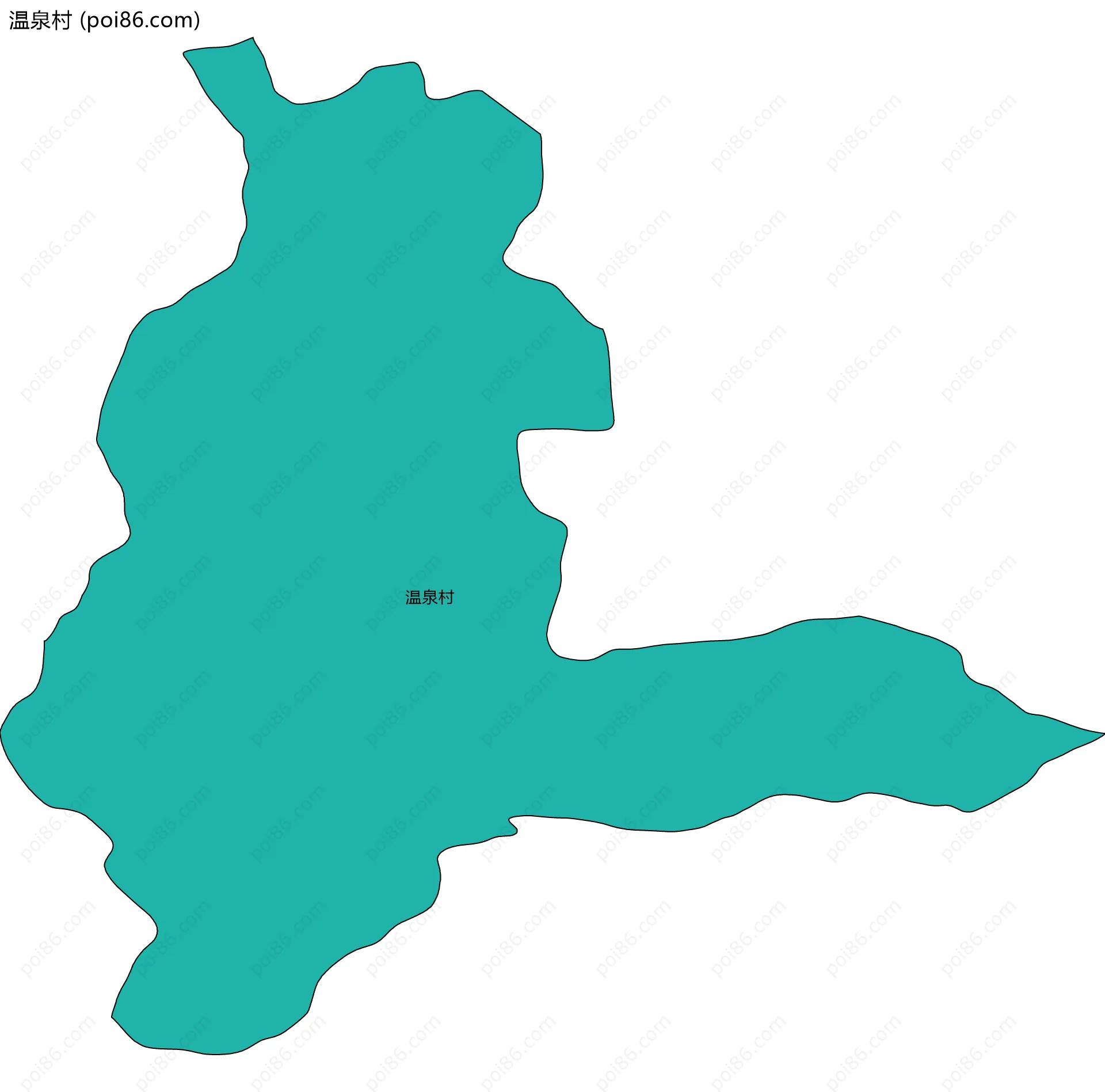 温泉村边界地图