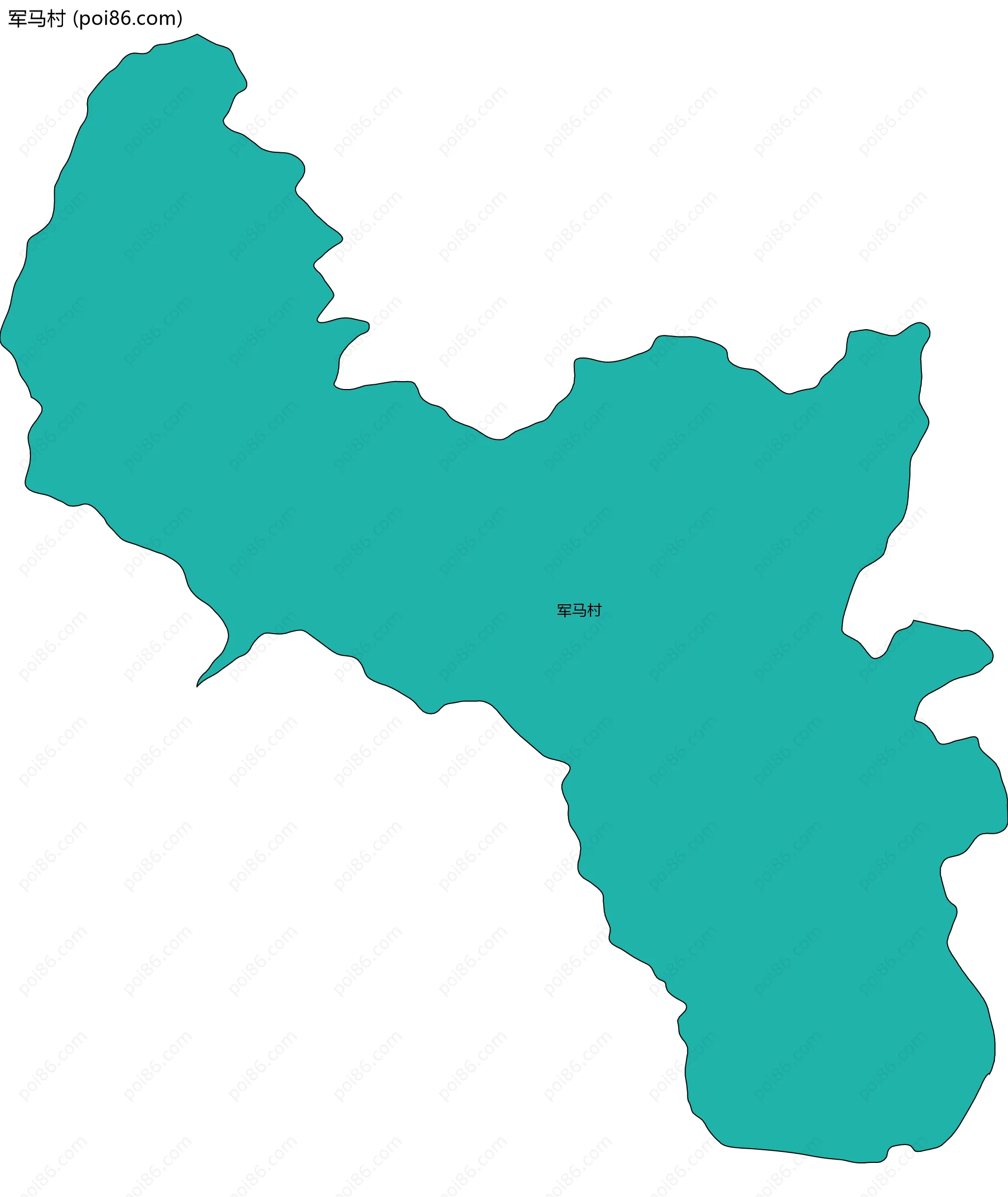 军马村边界地图