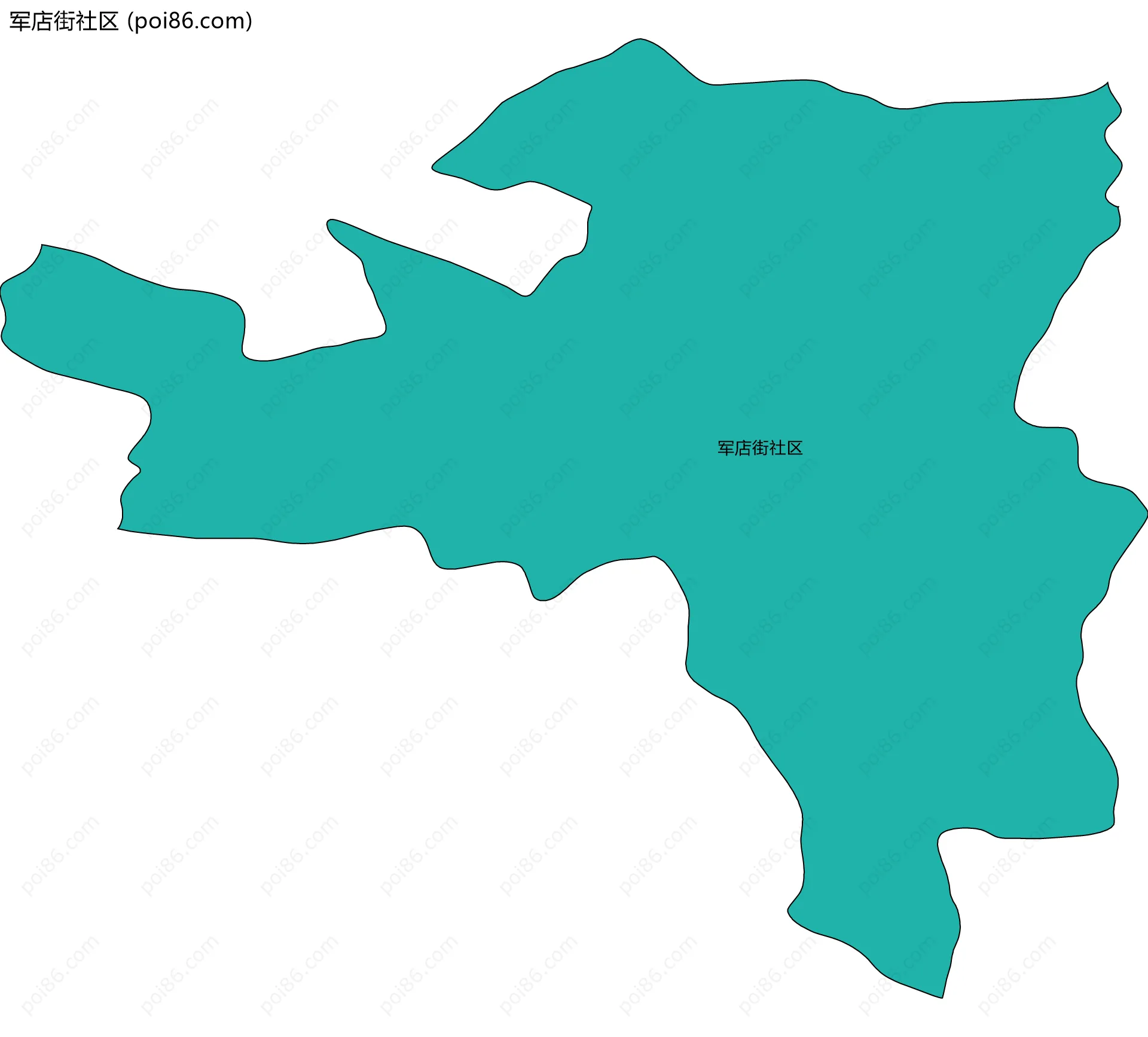 军店街社区边界地图