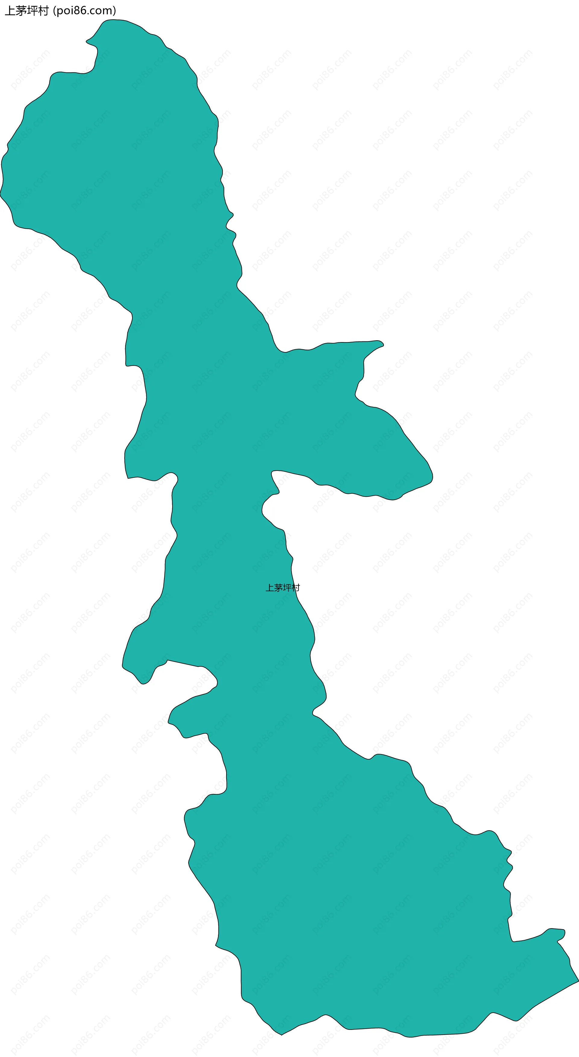 上茅坪村边界地图