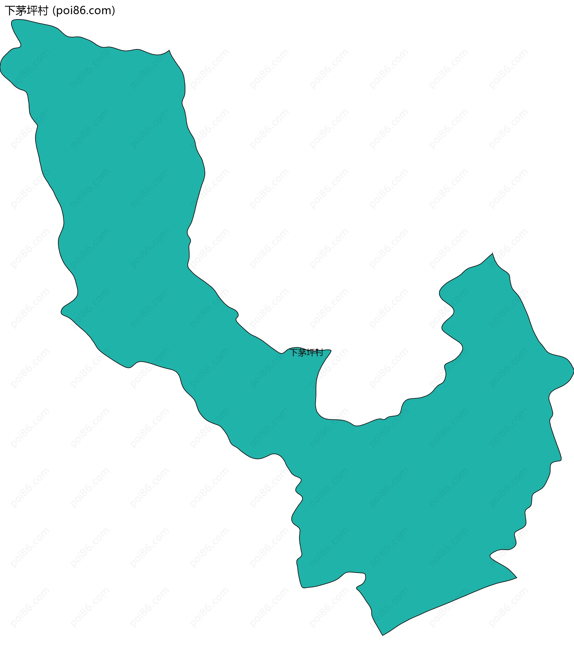 下茅坪村边界地图