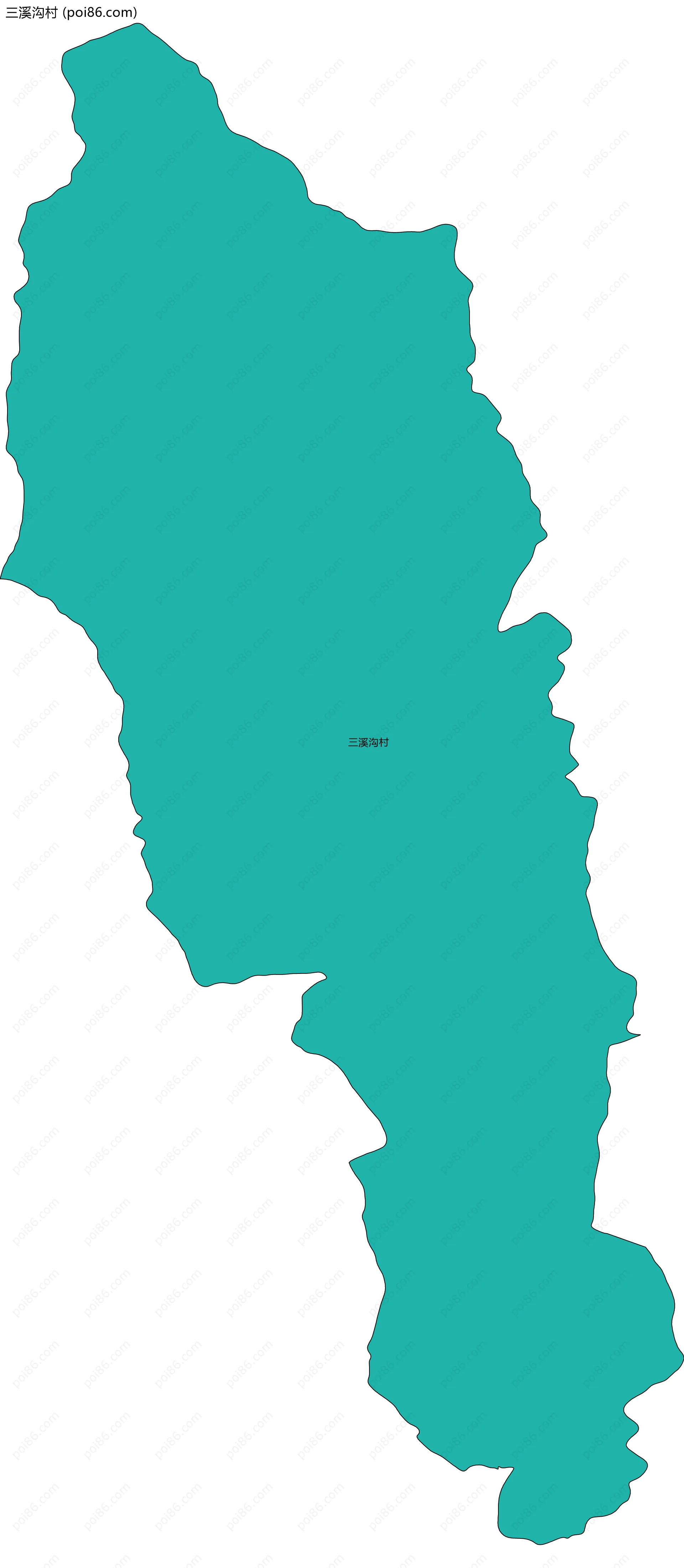 三溪沟村边界地图