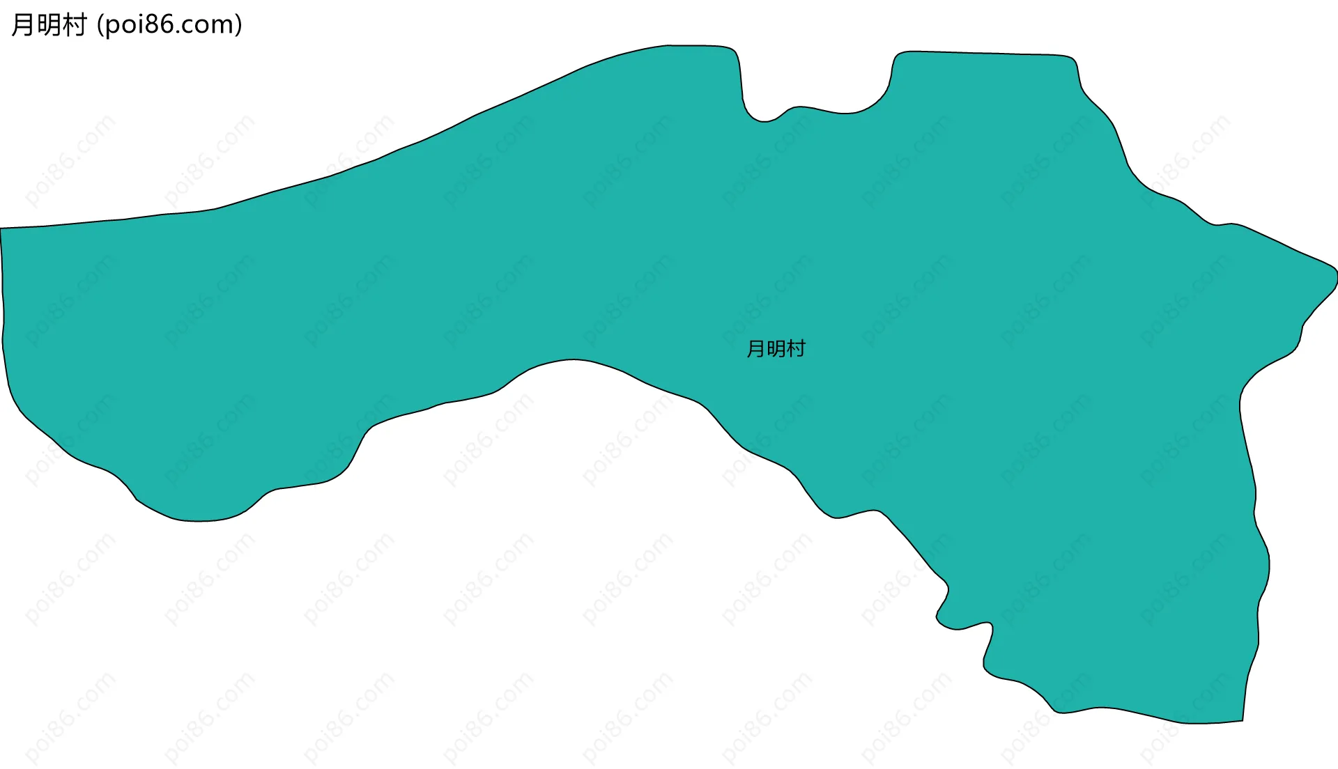 月明村边界地图