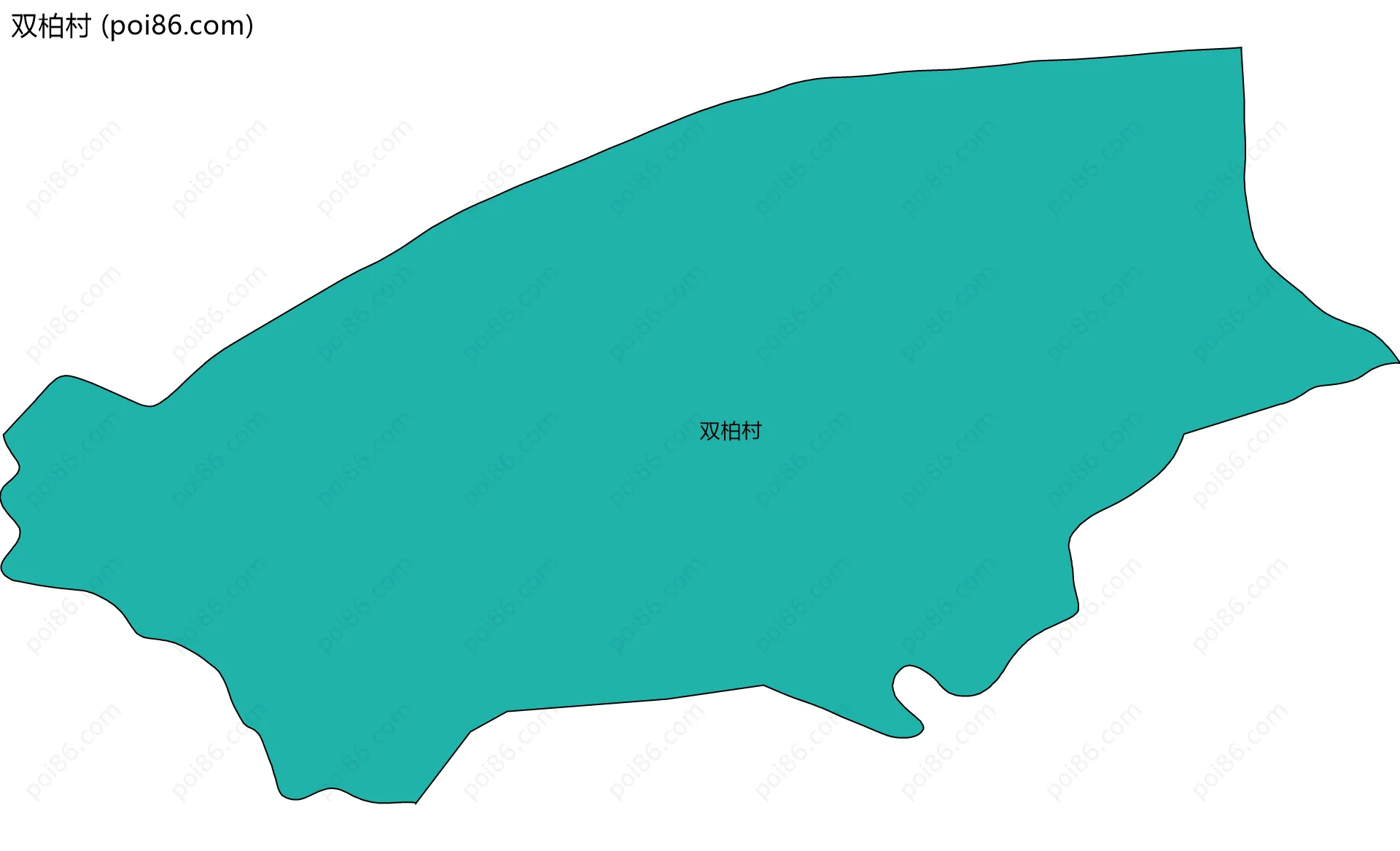 双柏村边界地图